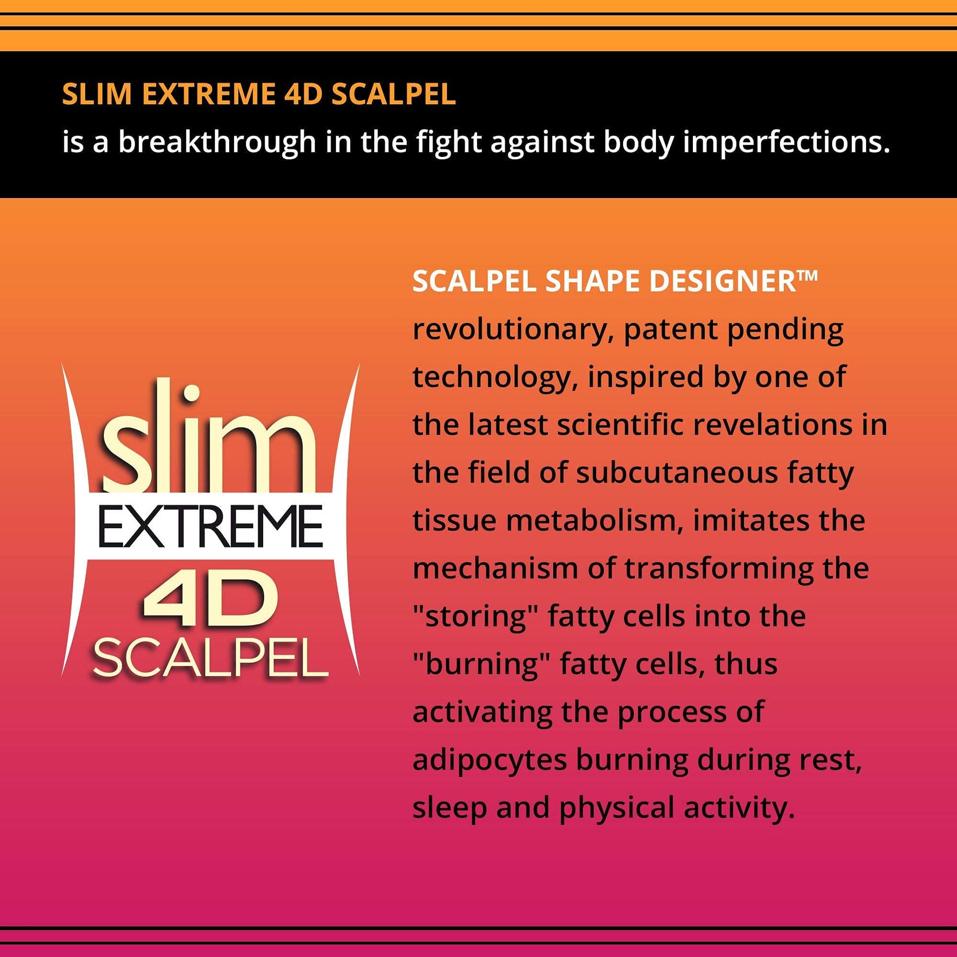 Slim Extreme 4D Scalpel Super Concentrated Serum Reducing Fatty Tissue Eveline Cosmetics