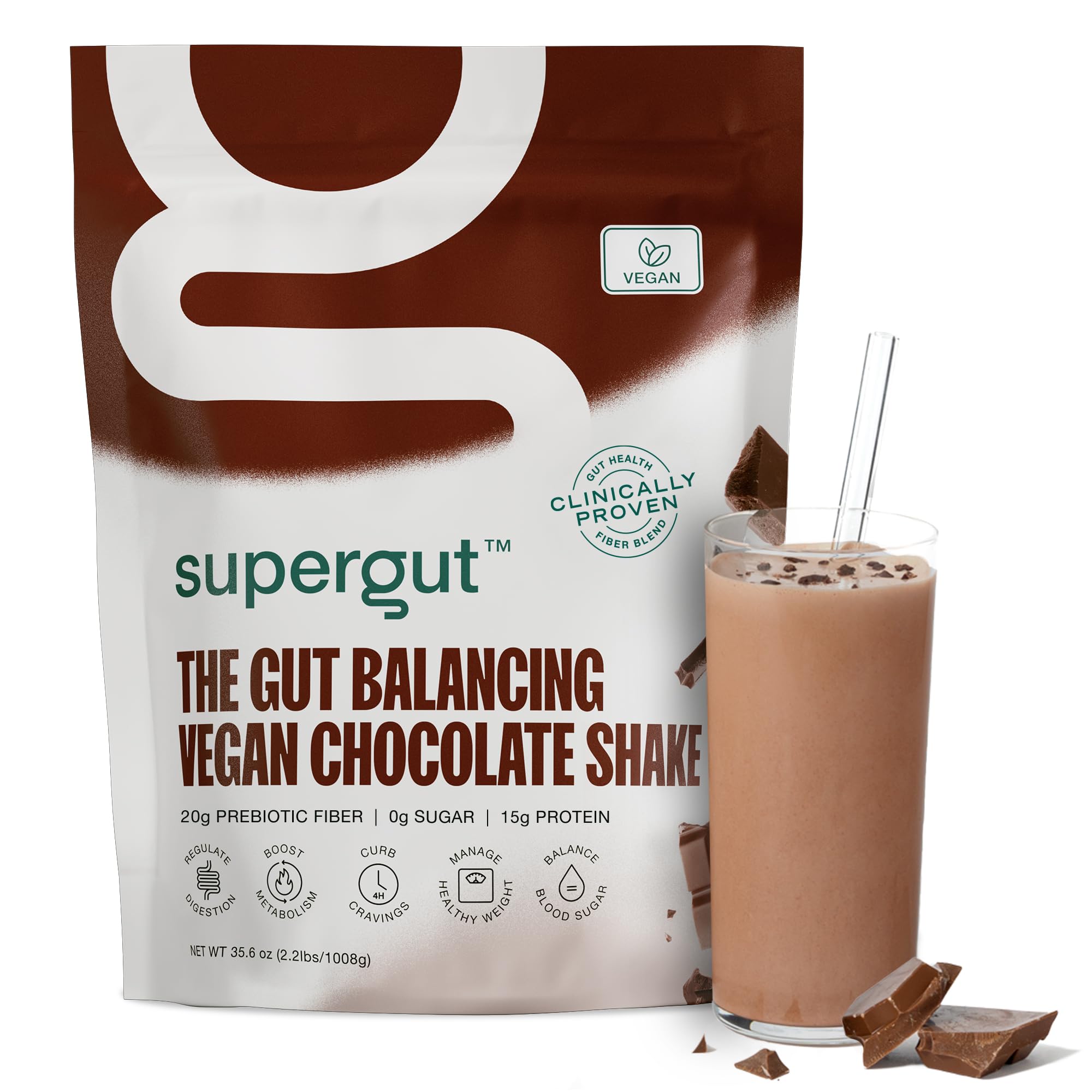 Supergut Prebiotic Shakes | Meal Replacement | Gut Health | Appetite Suppressant | High Protein and Fiber