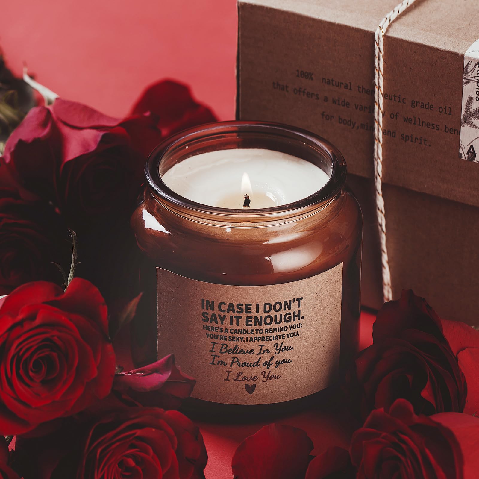 Candle Amber Moss Scented, Valentines Day Gifts for Her Girlfriend Wife, Romantic Anniversary YINUO LIGHT