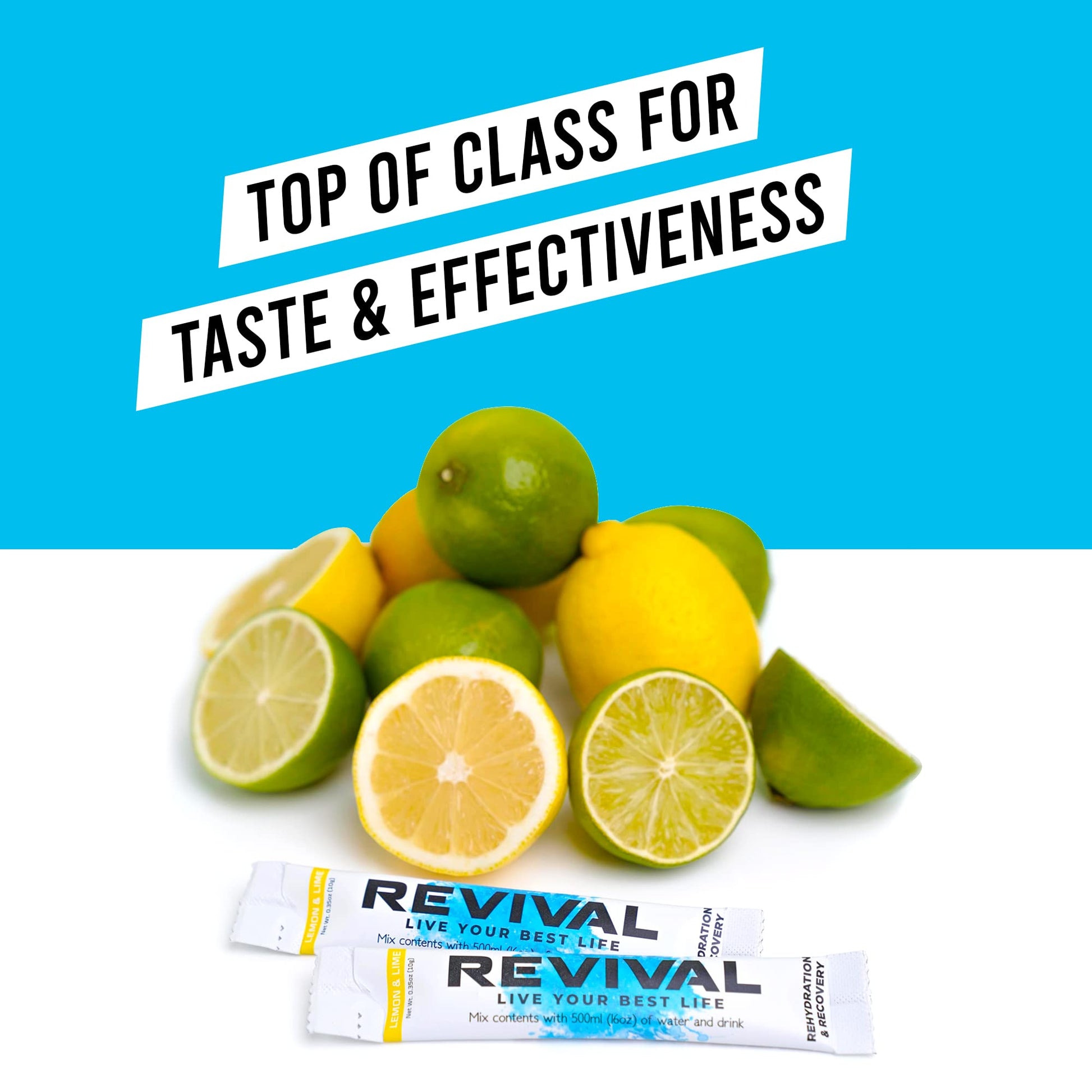 Revival Rapid Rehydration, Electrolytes Powder - High Strength Vitamin C, B1, B3, B5, B12 Revival Shots