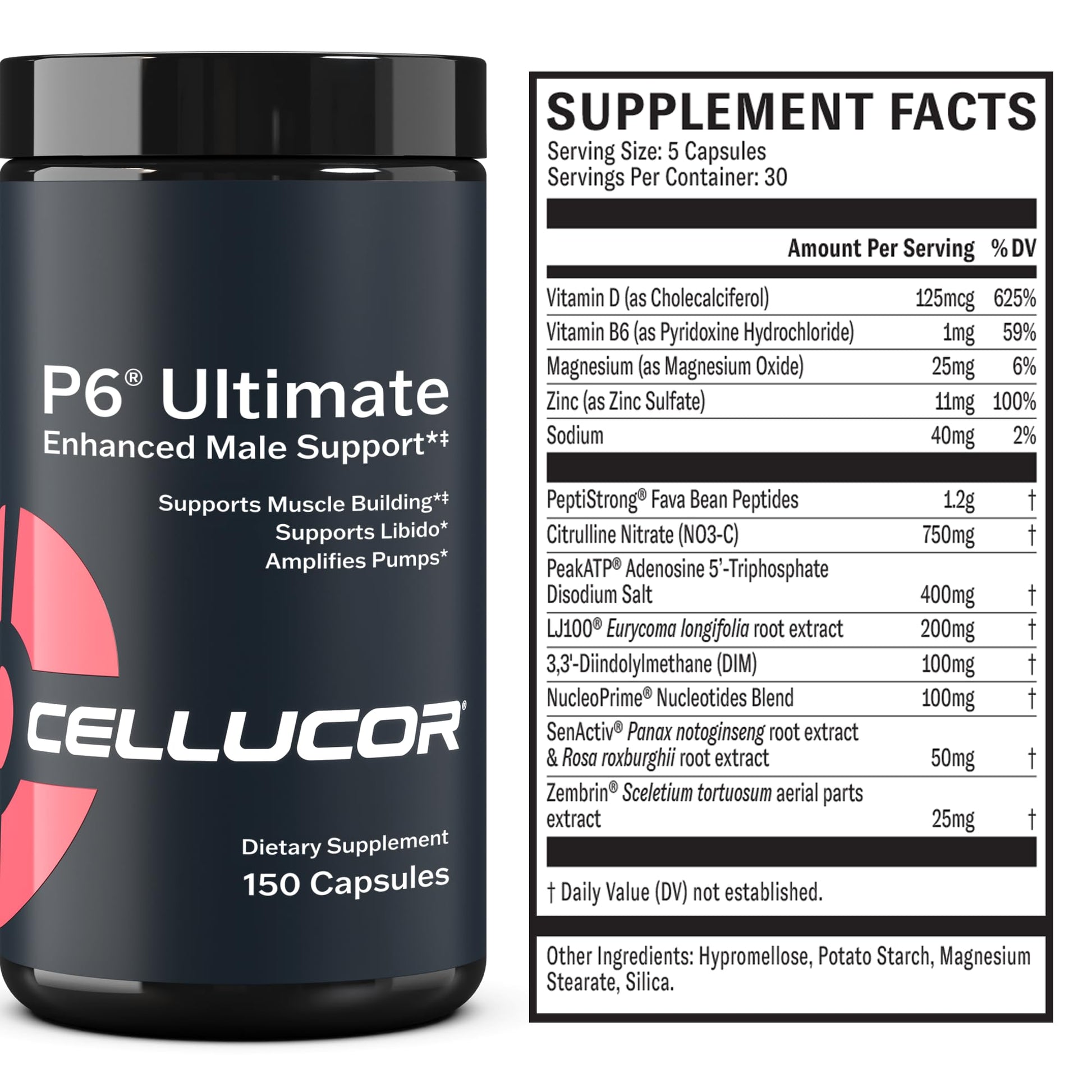 Cellucor P6 Ultimate - Enhanced Support for Men | Supports Muscle Growth & Strength Cellucor