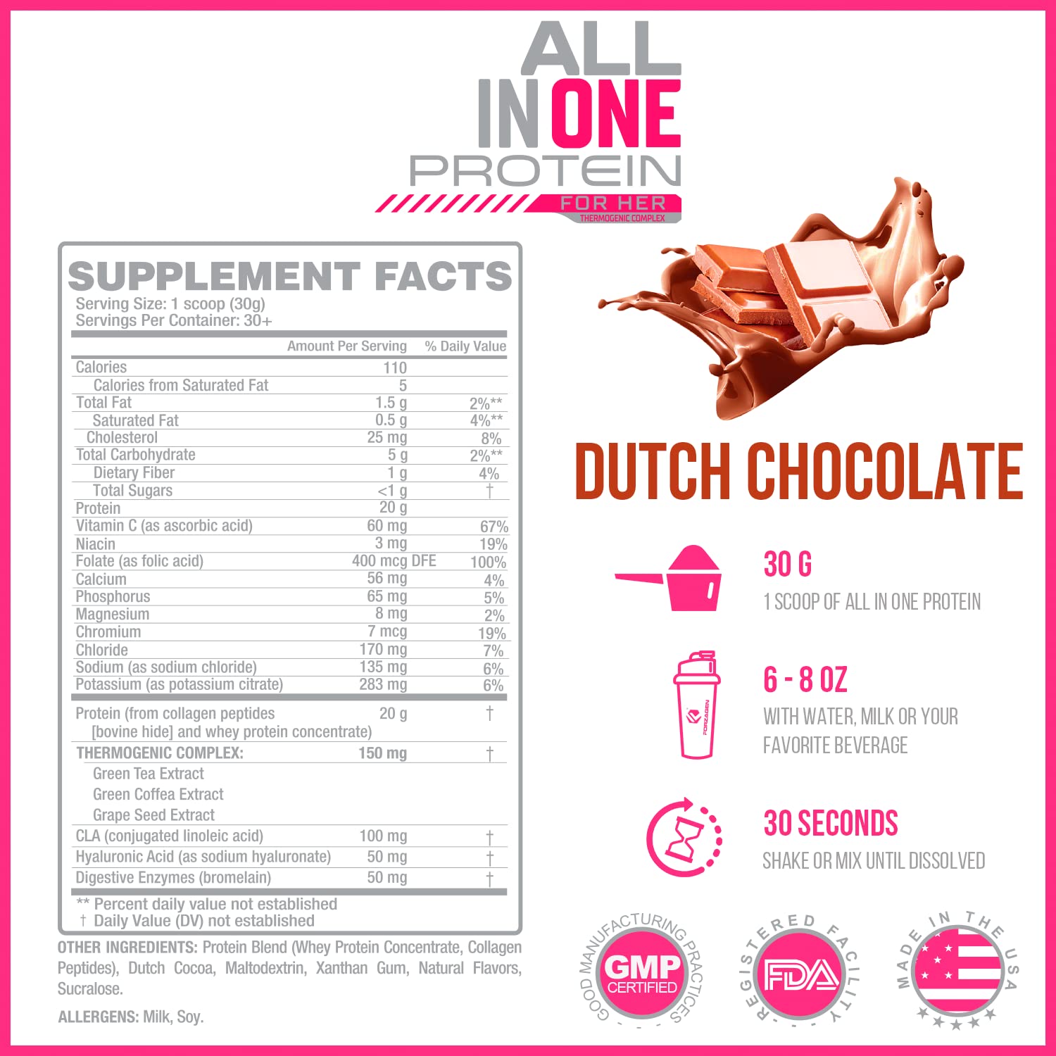 Forzagen Protein Powder for Women - Protein Shake With Collagen Powder for Women Forzagen