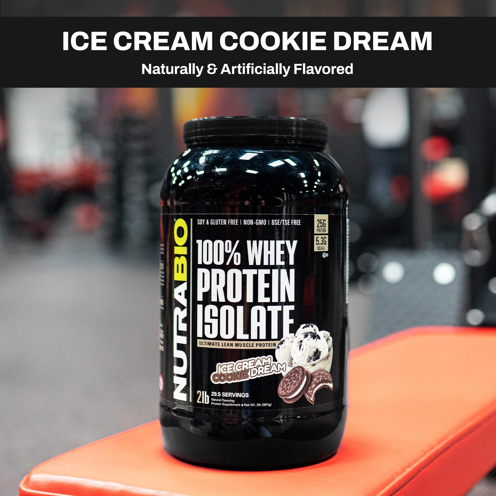 NutraBio Whey Protein Isolate Supplement – 25g of Protein Per Scoop with Complete NutraBio