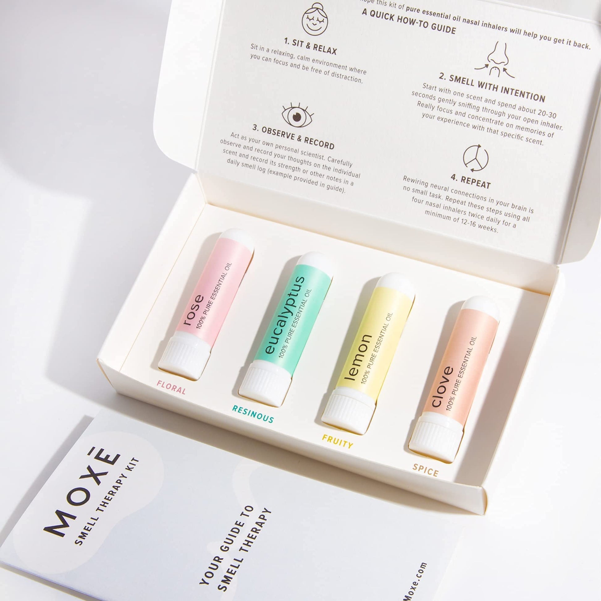 MOXĒ Smell Training Kit, Made in USA, 4 Essential Oils, Olfactory Regeneration, Helps Restore Sense MOXE