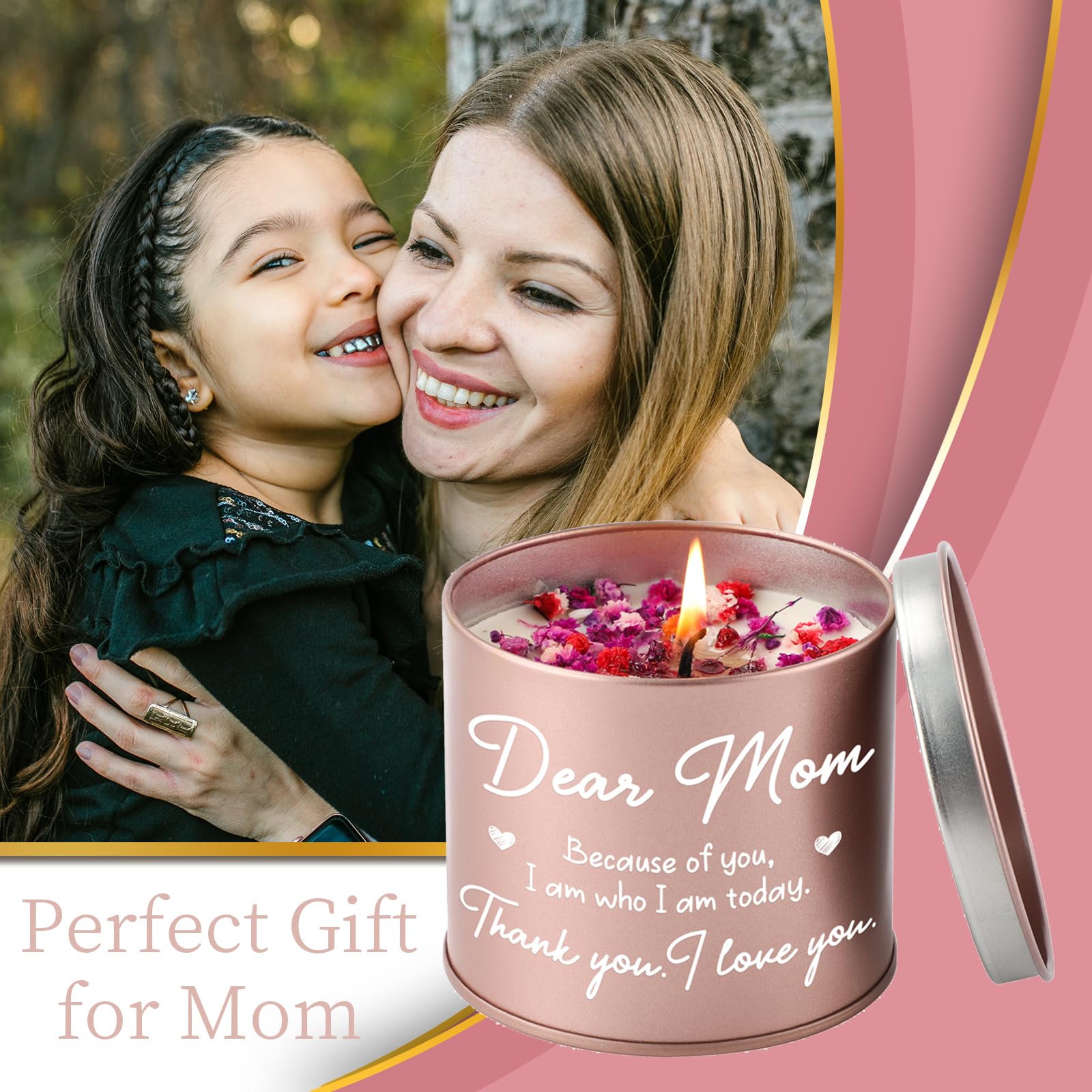 BLUMUZE Mom Gift for Birthday, Mothers Day Gifts 9oz Lavender Scented Candle for Mom, Candles Gifts Blumuze