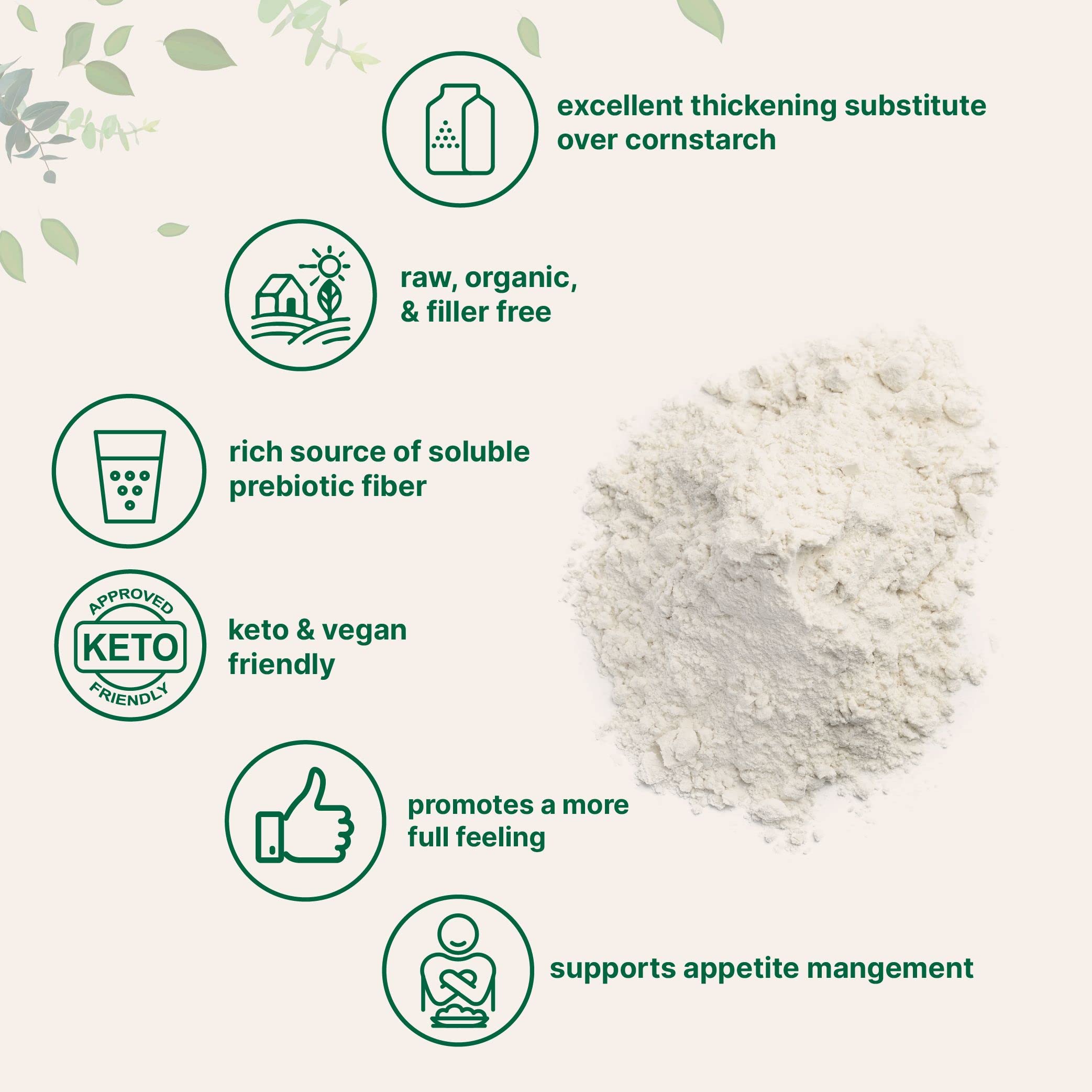 Organic Glucomannan Konjac Root Powder (Konjac Gel Powder), 10 Ounce, Soluble Fiber & Prebiotics Micro Ingredients