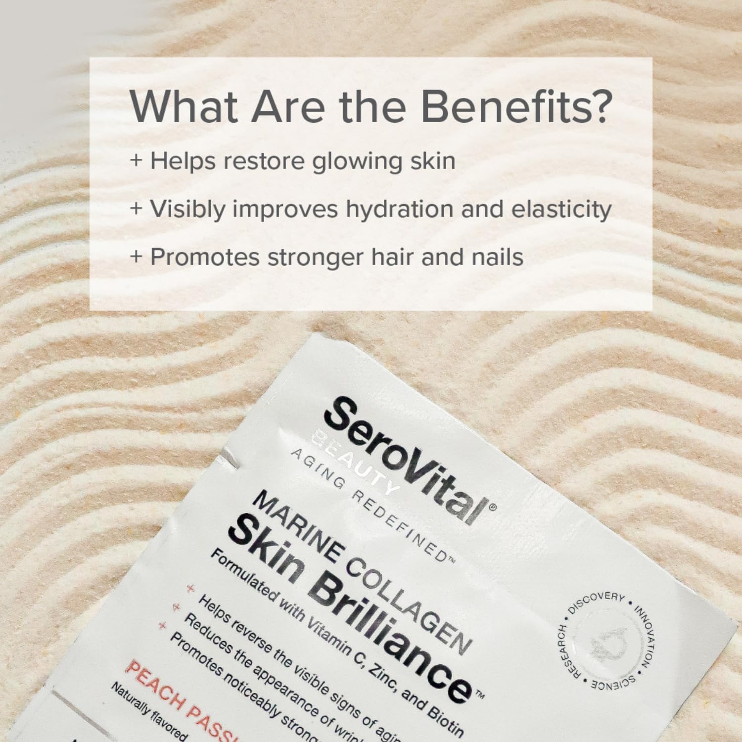 Serovital Skin Brilliance Marine Collagen – Hydrolyzed Marine Collagen Peptides Serovital