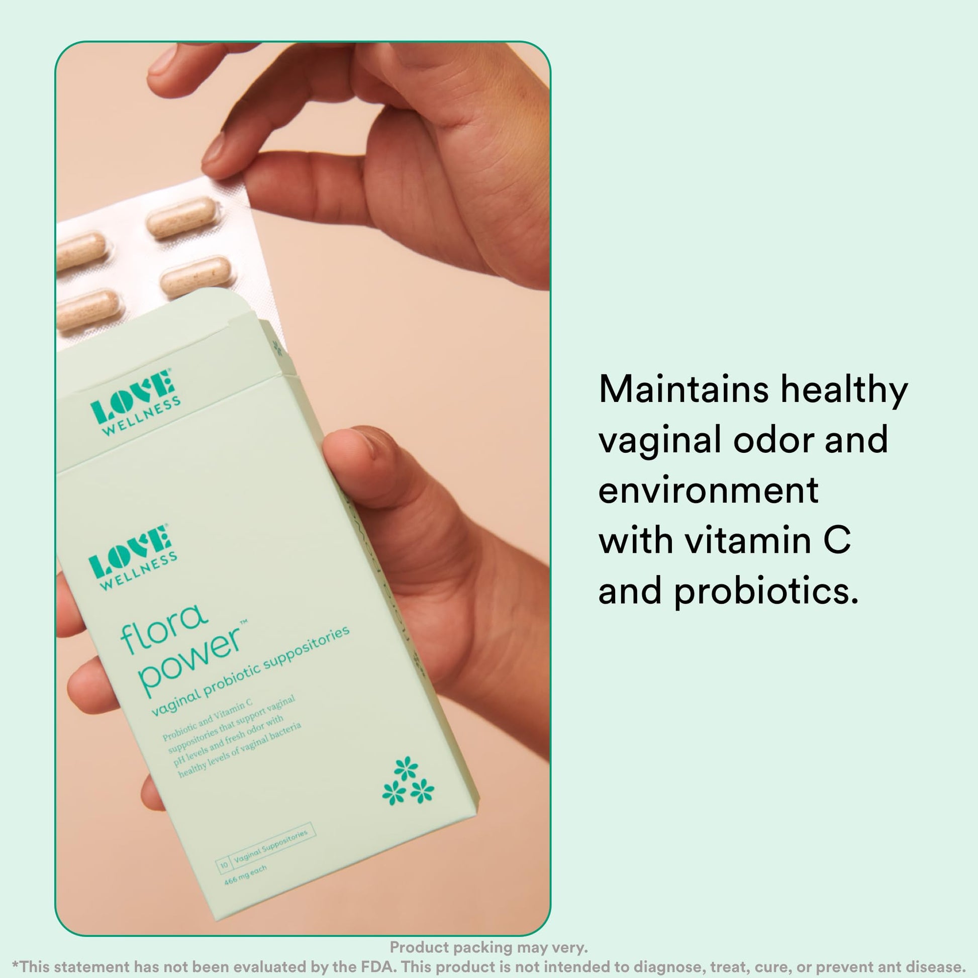 Love Wellness Flora Power & Good Girl Probiotics | Vaginal Suppositories & Prebiotics for Women Love Wellness