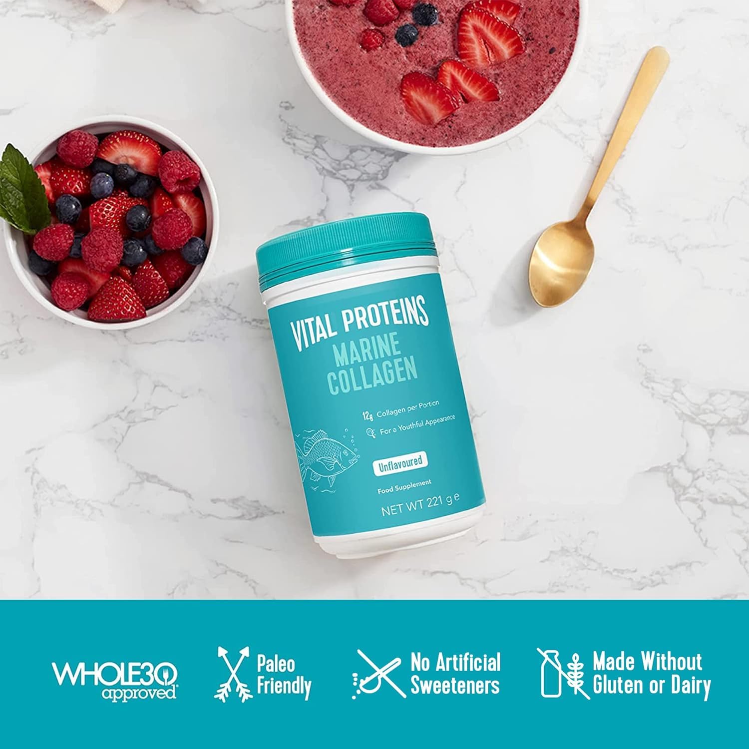 Vital Proteins Marine Collagen Peptides Powder Supplement - Hydrolyzed Collagen Tudor