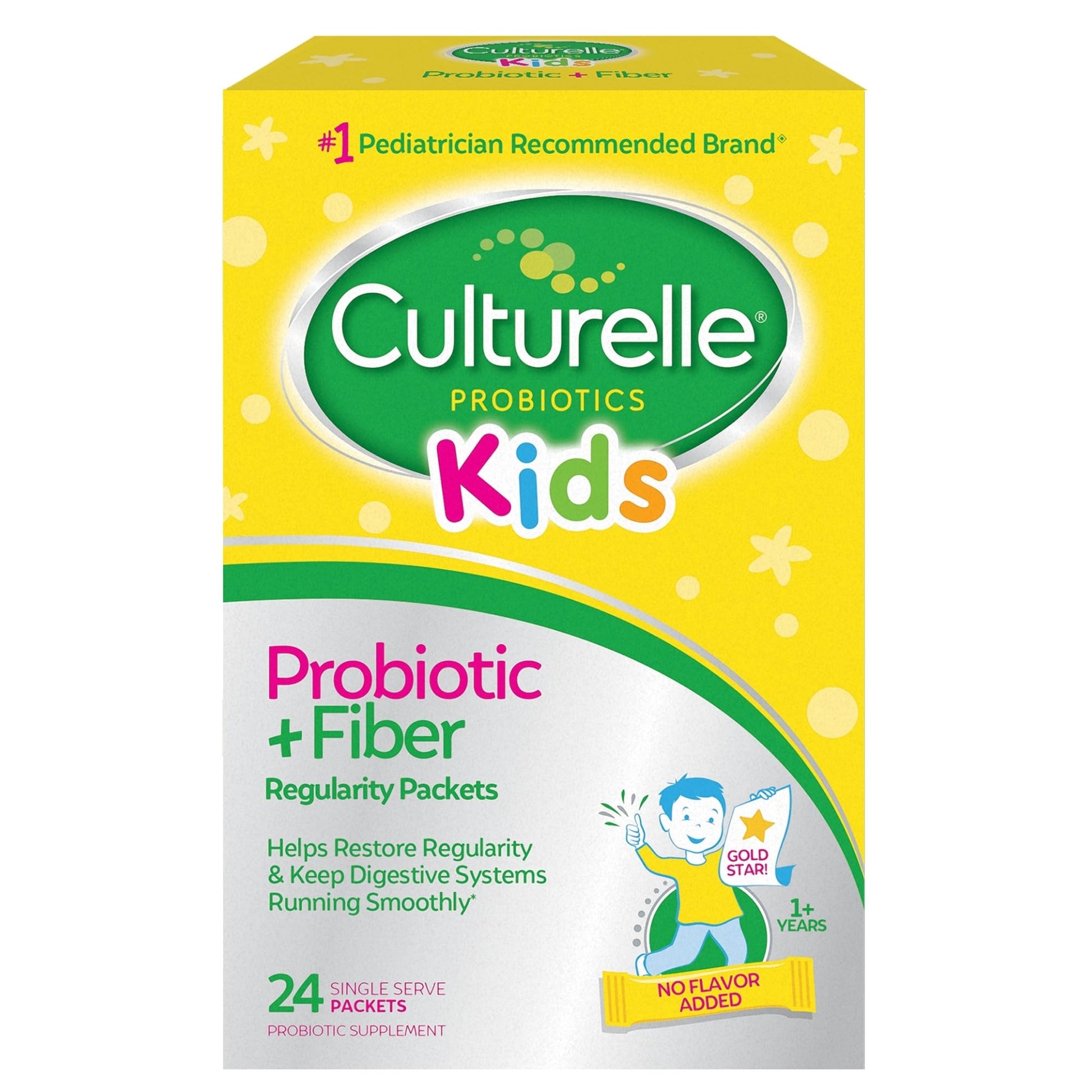 Culturelle Kids Probiotic + Fiber Packets (Ages 3+) - 24 Count - Digestive Health & Immune