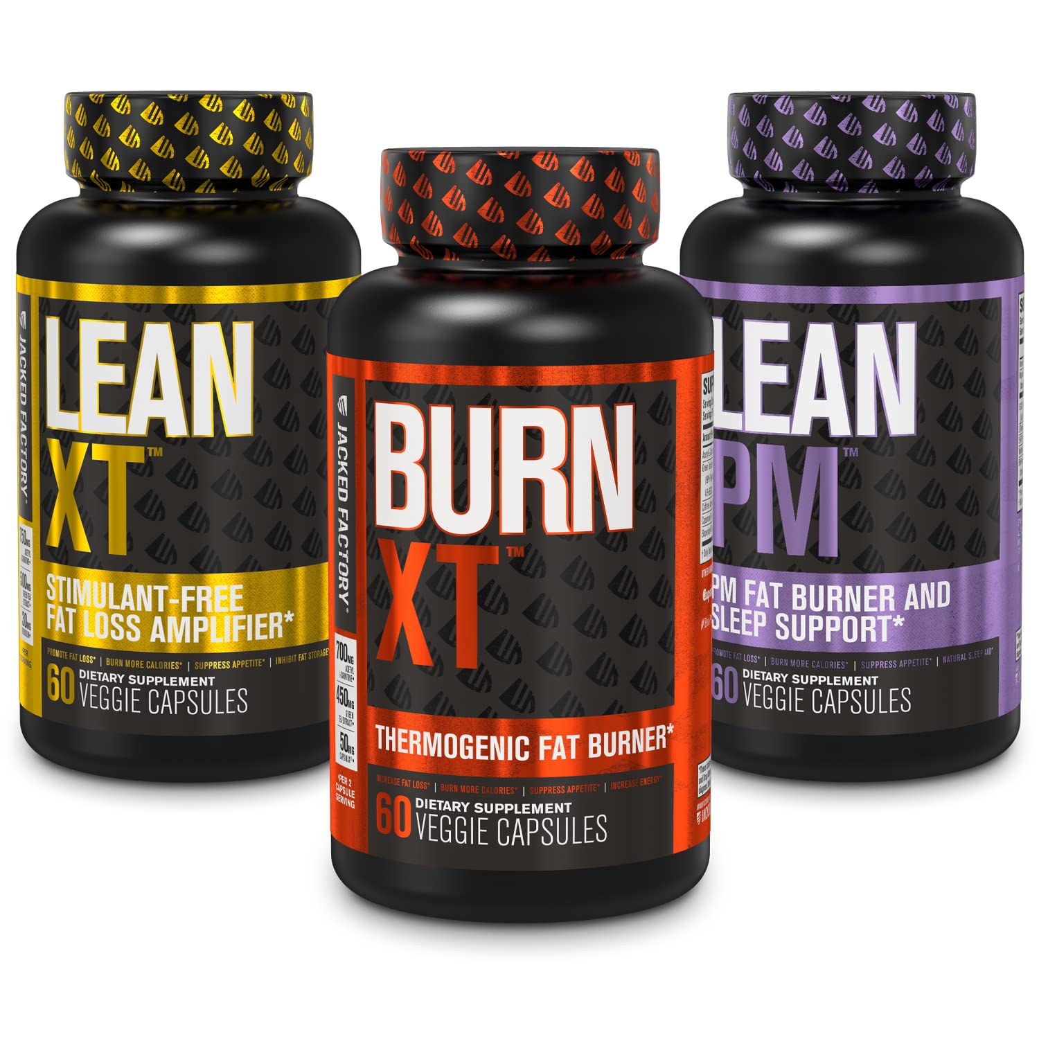 Burn-XT Thermogenic Fat Burner, Lean PM Nighttime Fat Burner & Sleep Aid Jacked Factory