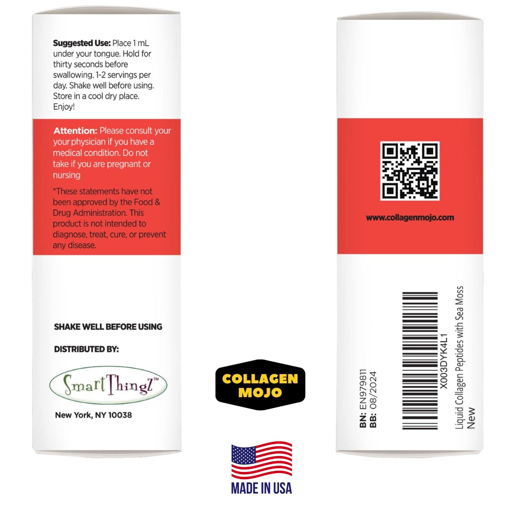 Collagen Mojo Liquid Collagen Peptides with Sea Moss, Burdock Root & Bladderwrack Collagen Mojo