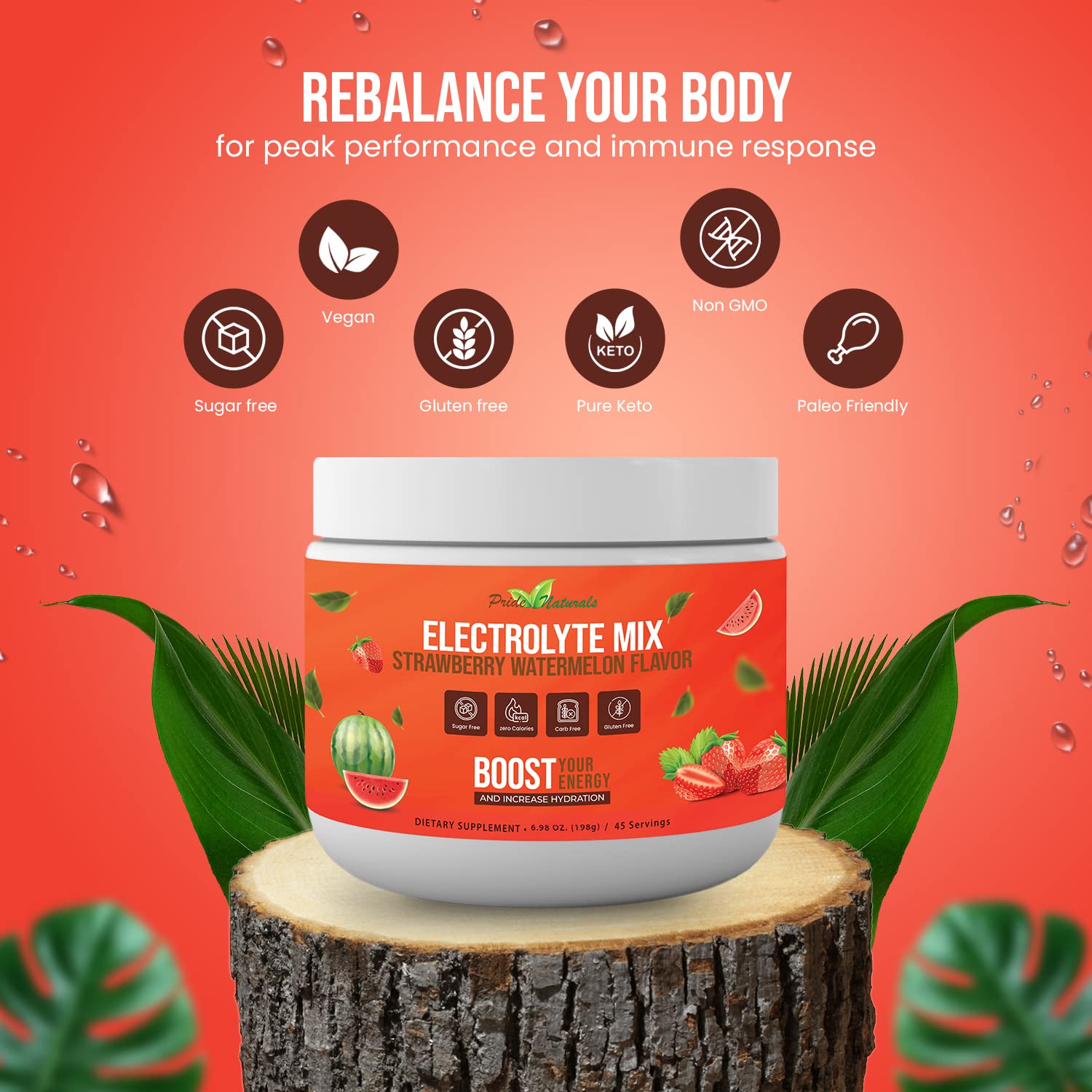 Electrolyte Powder - Refreshing Workout Recovery Electrolytes, Sugar Free, Gluten Free Pride Naturals, Inc