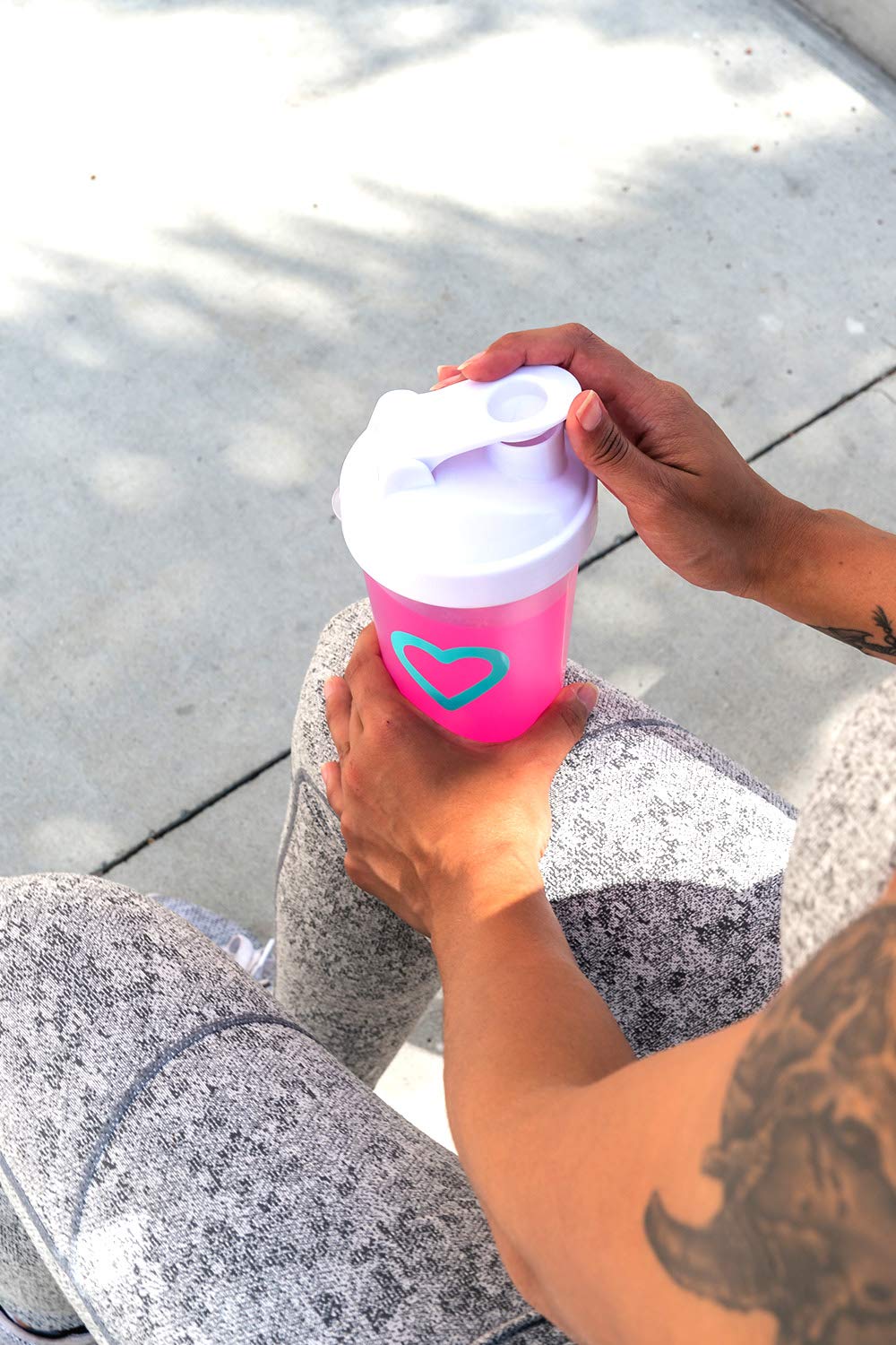 SkinnyFit Super Shaker Bottle 20oz. BPA free with Mixing Grid Technology, Leak Proof SkinnyFit