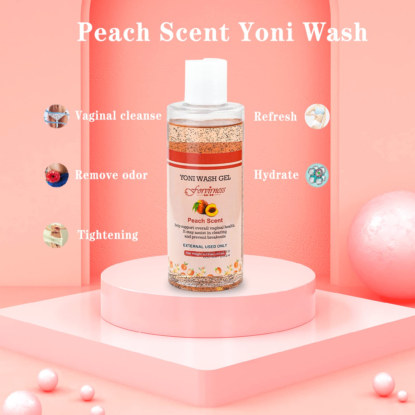 forvirness Feminine Wash & Natural Yoni Oil Set - Cleanse, Remove Odor, pH Balance for Women forvirness