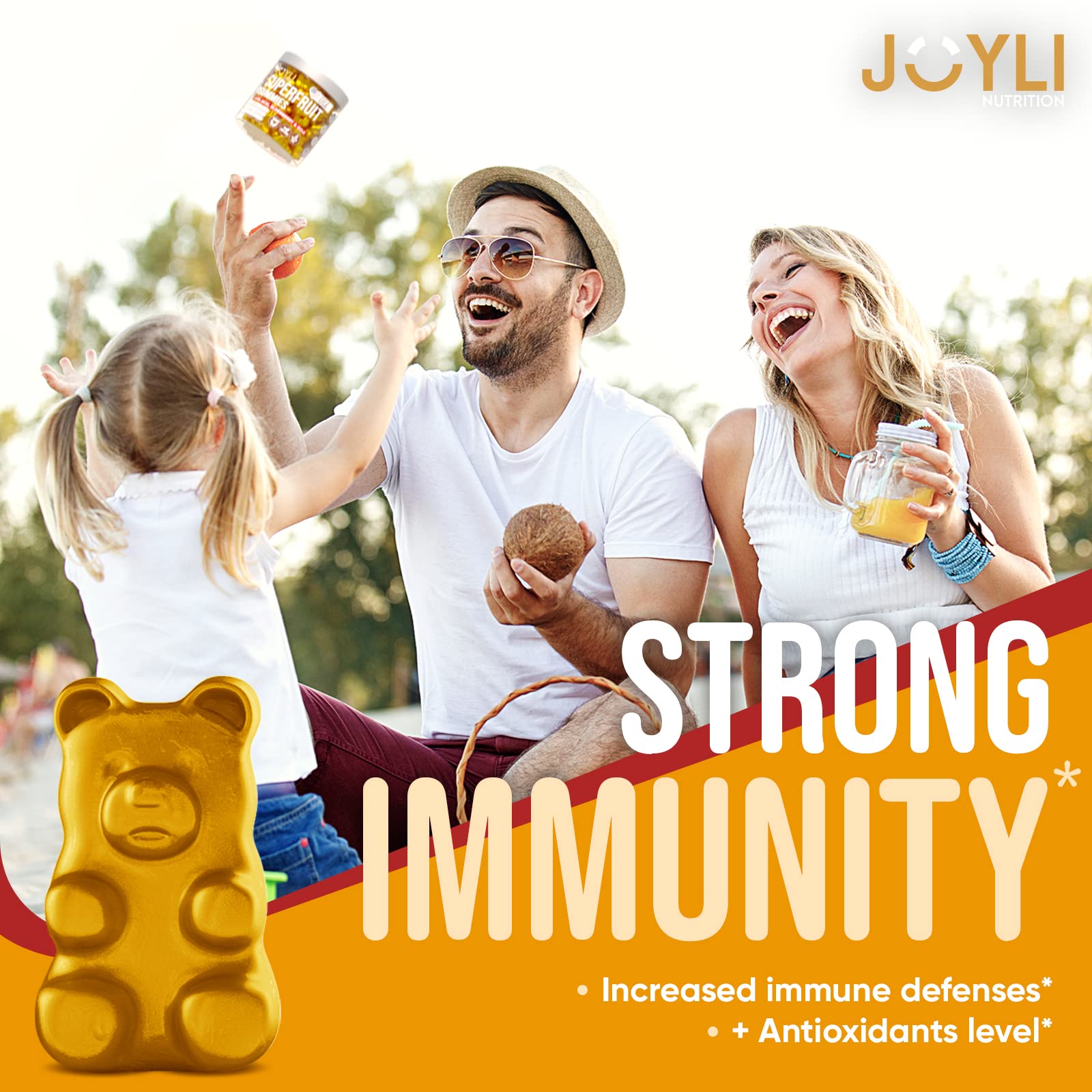 Joyli Superfruit Gummies - Sugar-Free Fruit Multivitamin Gummies for Adults - Natural JOYLI Nutrition