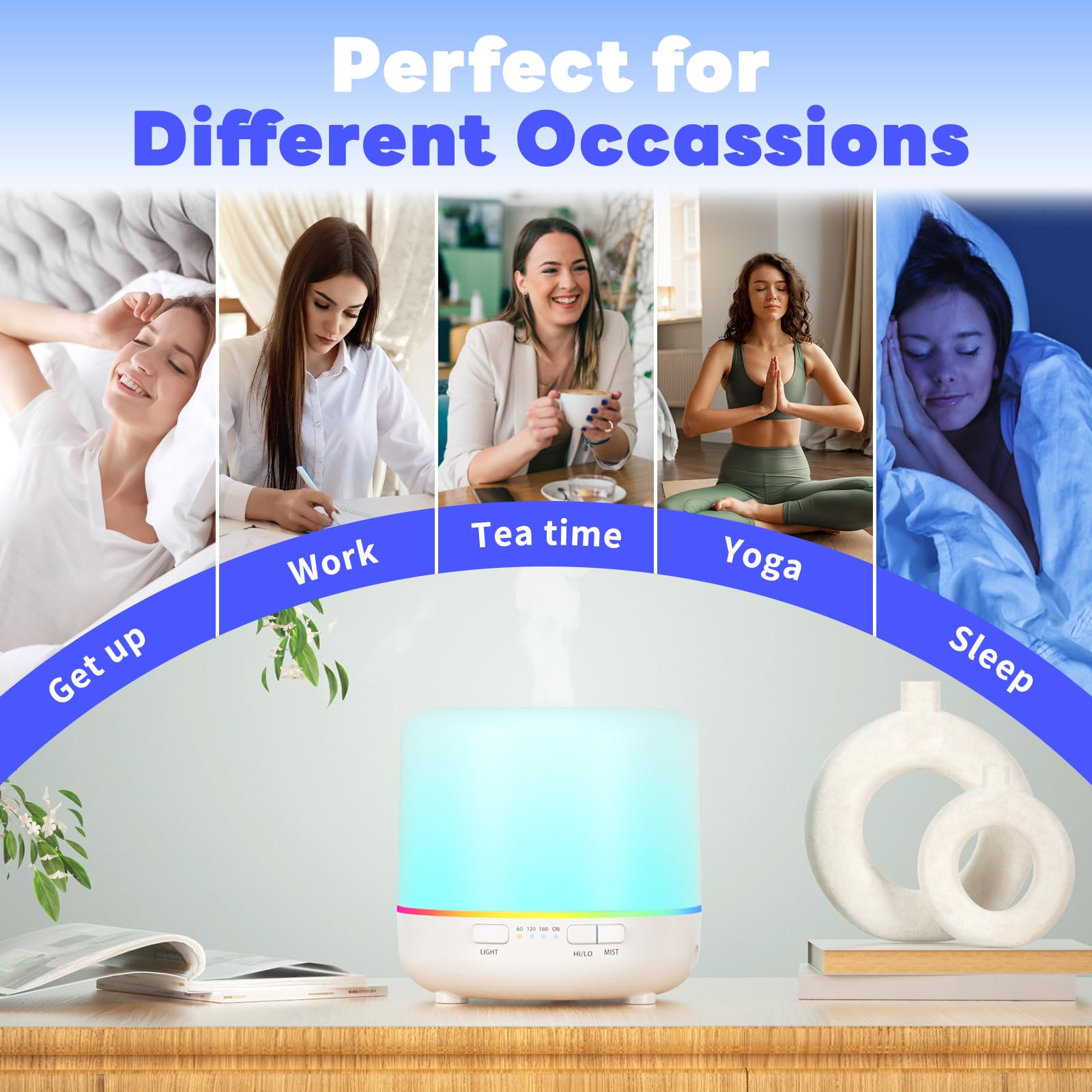 Otheya Scent Essential Oil Diffuser 2 Pack 200 ML Ultrasonic Cool Mist Humidifiers and Aroma Diffuser Otheya