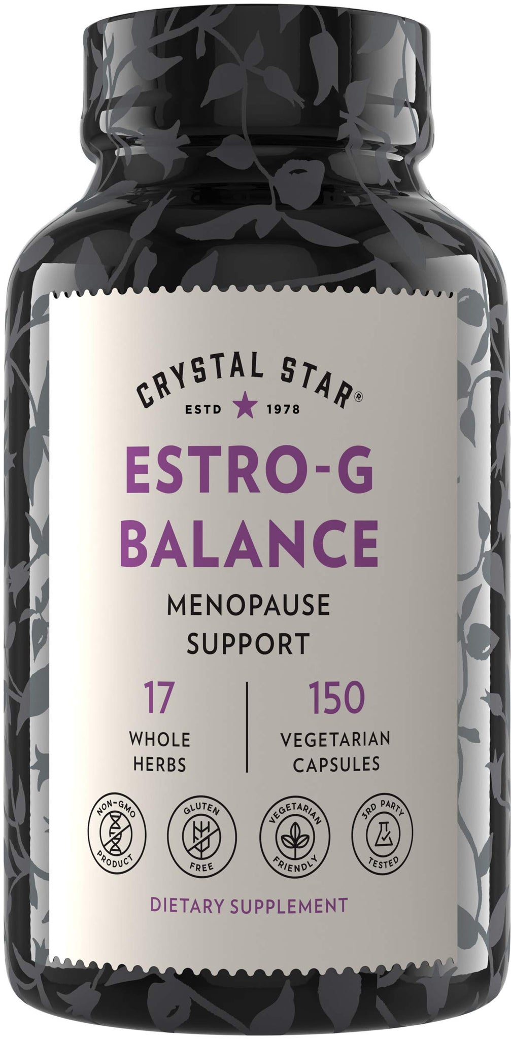 Crystal Star Estro G Balance Supplement (150 Capsules) – Herbal Menopause Support