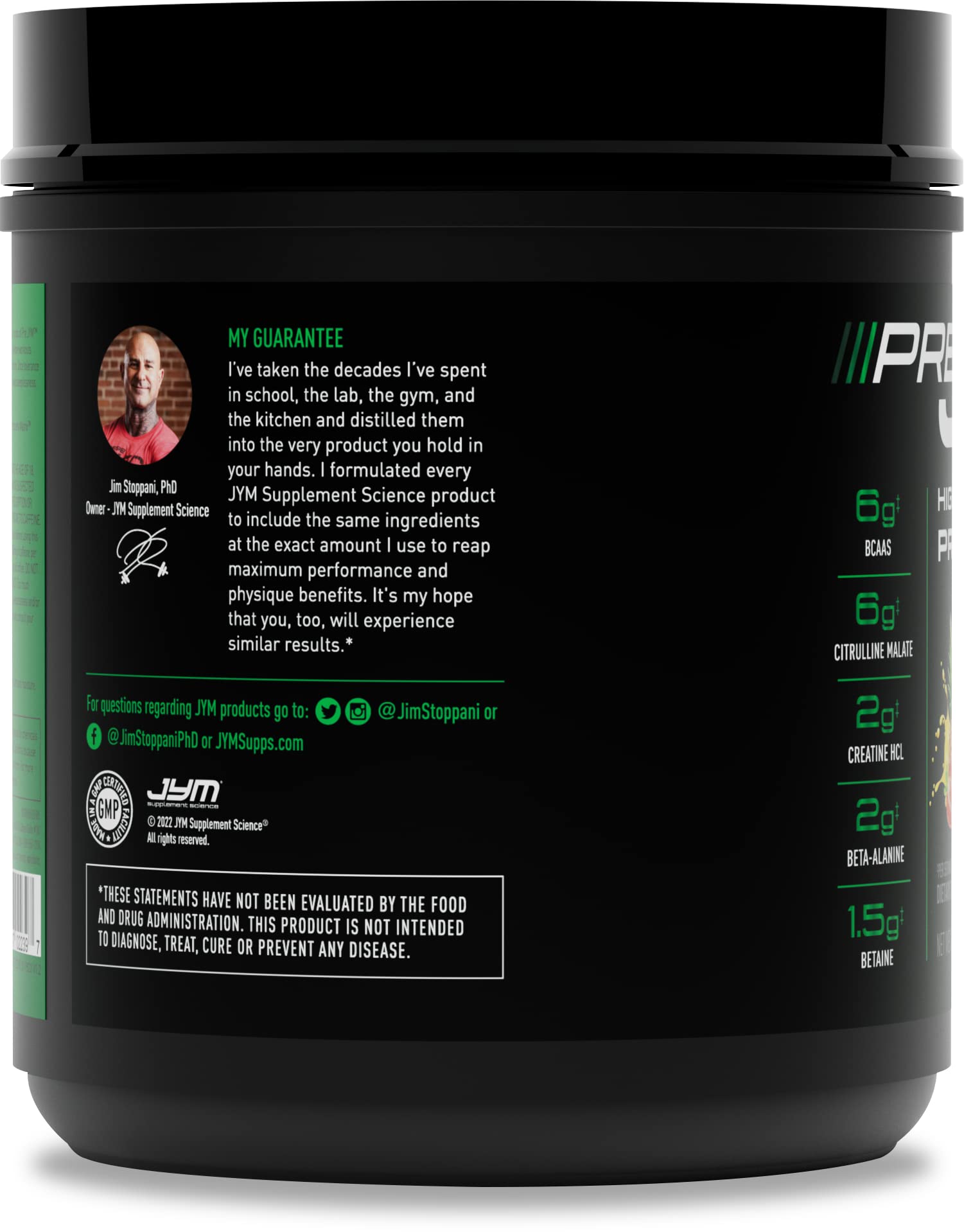 PRE JYM 30 Servings - Pineapple Strawberry JYM Supplement Science