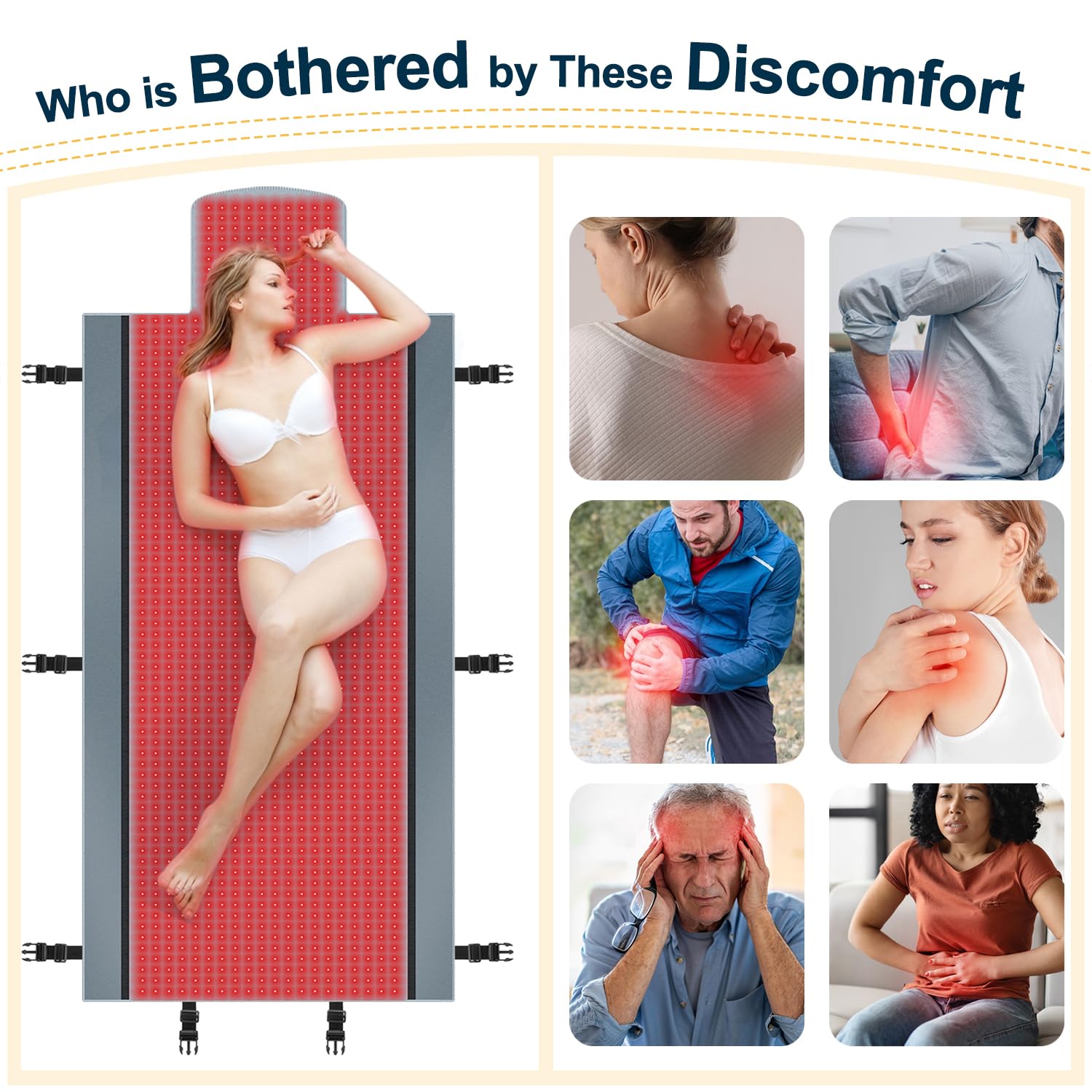 Red Light Therapy for Body - Full Body Red Light Therapy Mat, 71.0x33.33in, 2570Pcs Kaoudt