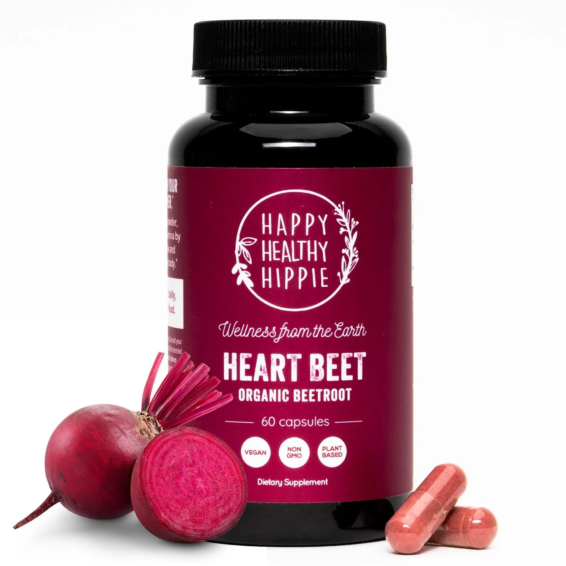 Organic Beet Root Capsules [1,300mg Superfood] - Blood Pressure Support Supplements
