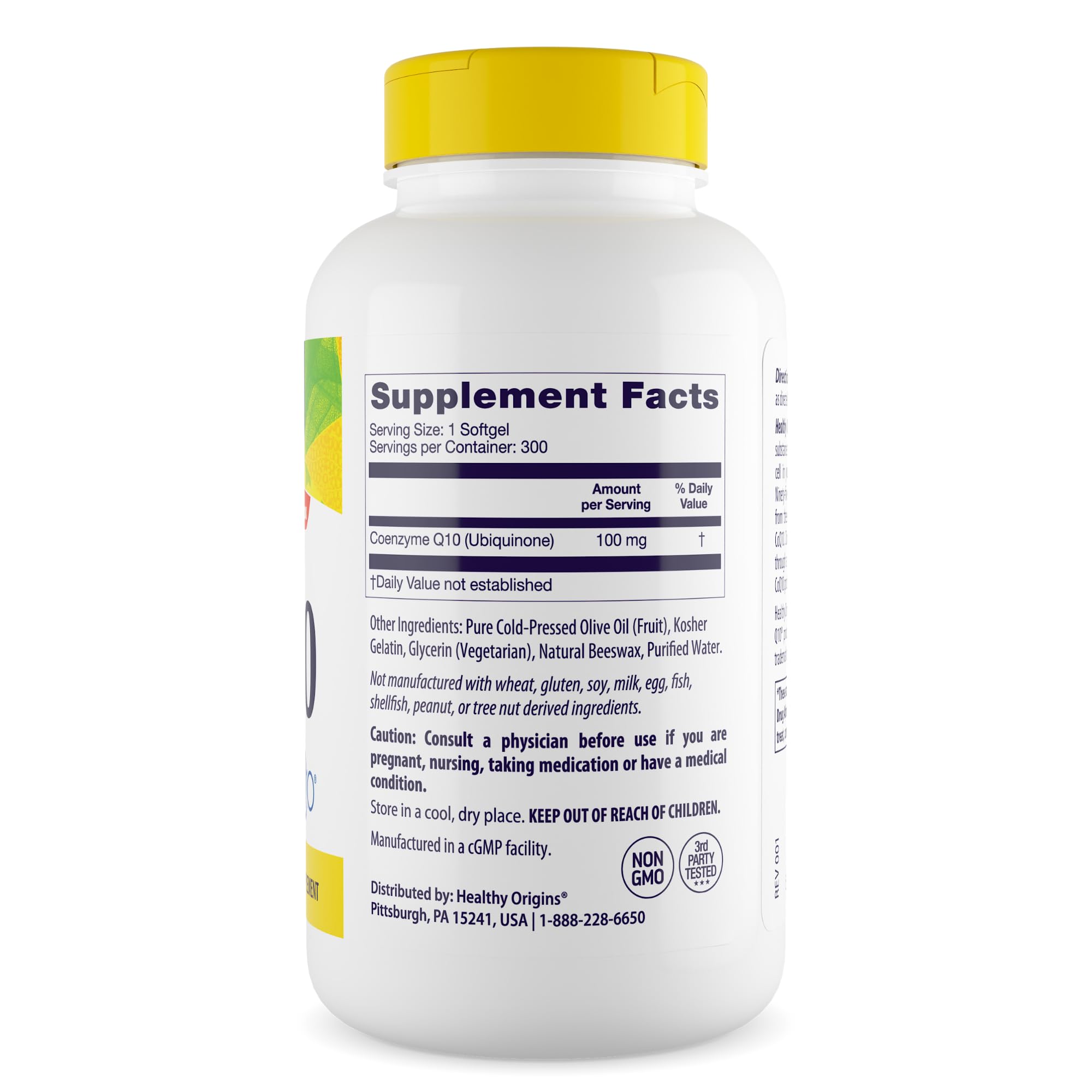 Healthy Origins Natural CoQ10 (Kaneka Q10), 100 mg - Heart Health & Energy Supplement Healthy Origins