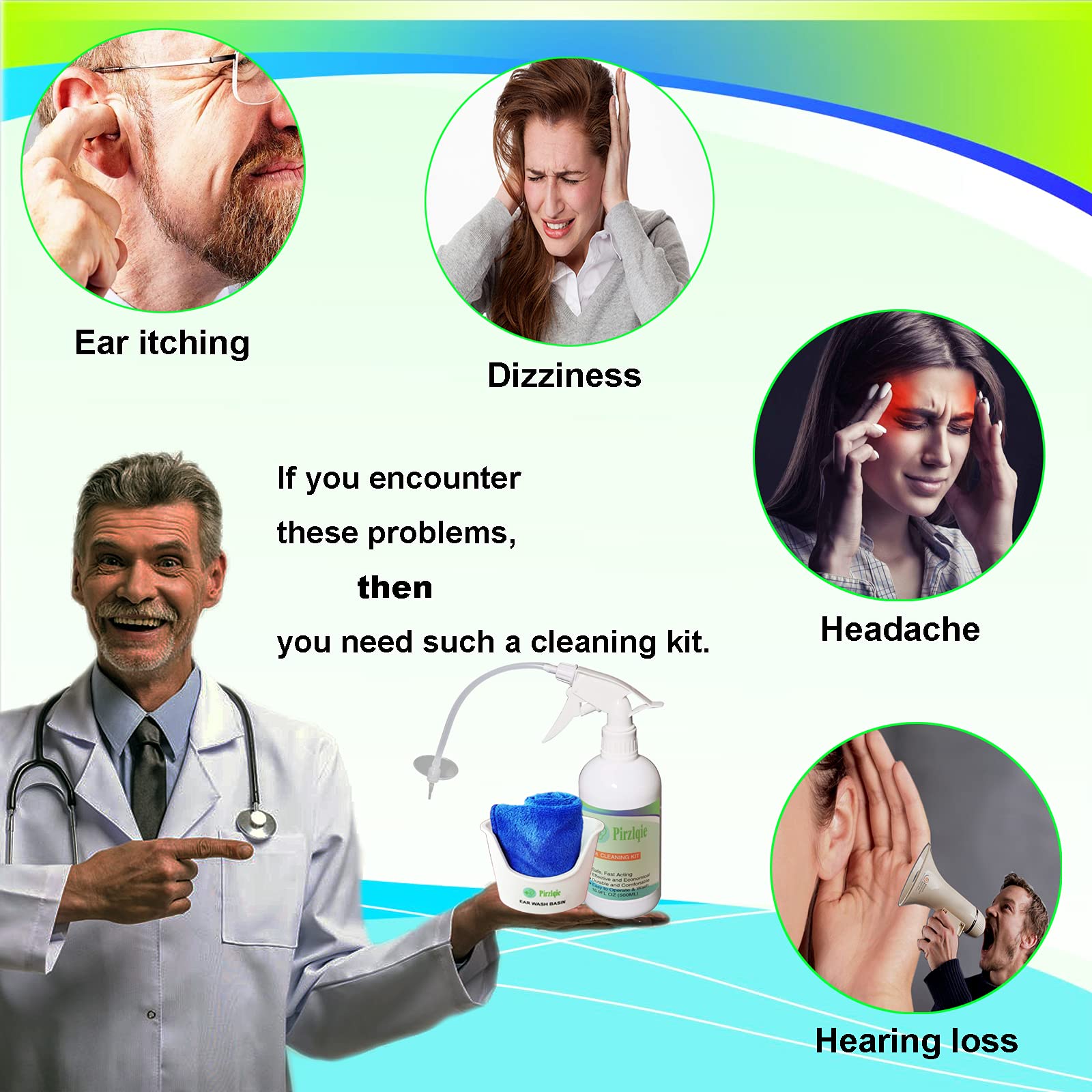 Ear Wax Removal Tool, Ear Cleaning Kits Safe Ear Irrigation Kit Ear Flush QISXROVY