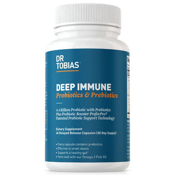 Dr. Tobias Deep Immune Probiotics & Prebiotics, 4.4 Billion CFU Probiotics for Women 
