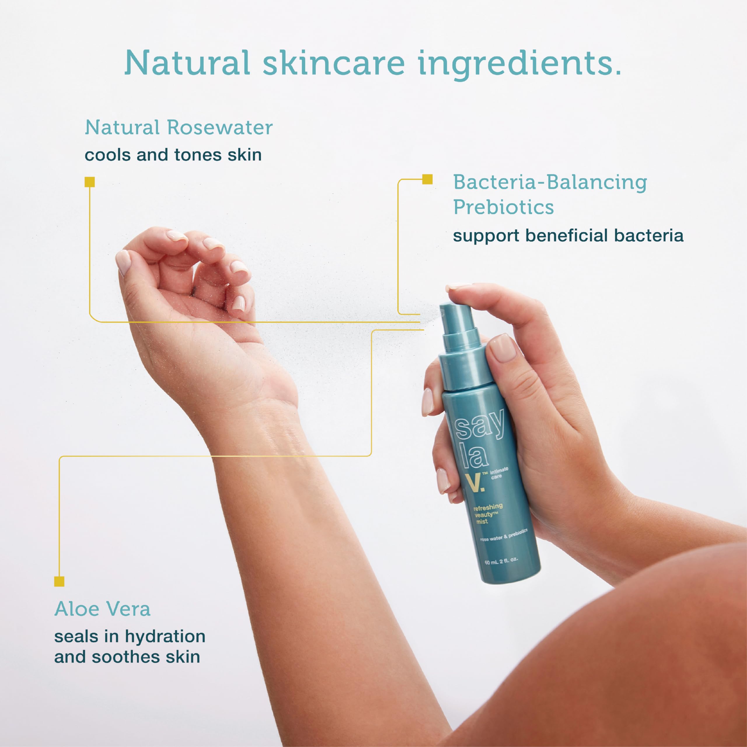 say la V. Refreshing Veauty Mist, pH Balanced, Feminine Hygiene Spray to Neutralize Vulva Odor SAY LA V