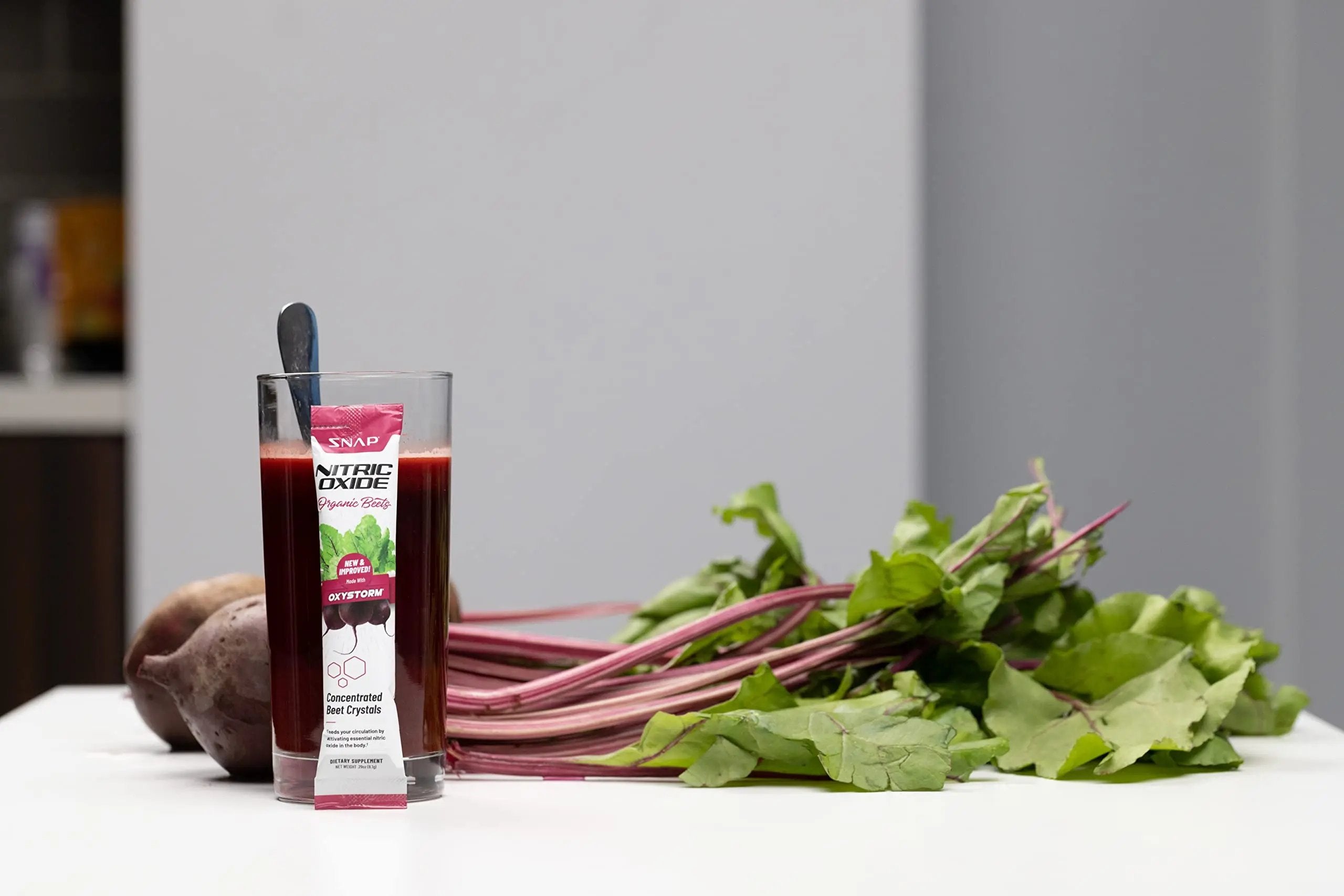 Snap Supplements Nitric Oxide Organic Beet Root Powder, Circulation Superfood On-The-Go Snap Supplements