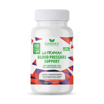 Sundhed Natrual UltraMax Blood Pressure with Bioperine for Enhanced Absorption