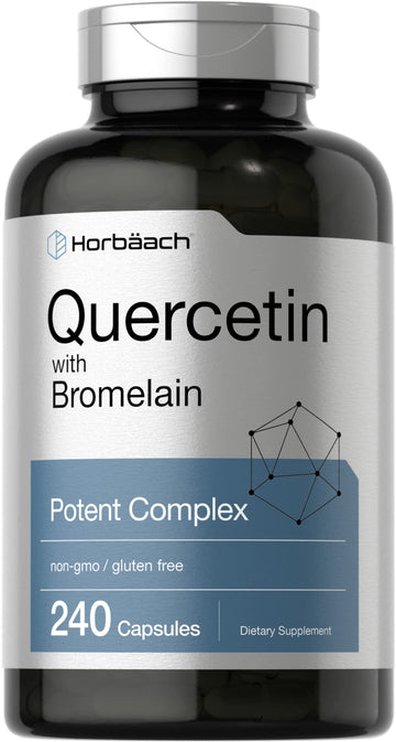 Quercetin with Bromelain Supplement | 240 Capsules | Non-GMO and Gluten Free 