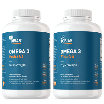 Dr. Tobias Omega 3 Fish Oil, 800 mg EPA 600 mg DHA Omega 3 Supplement for Heart