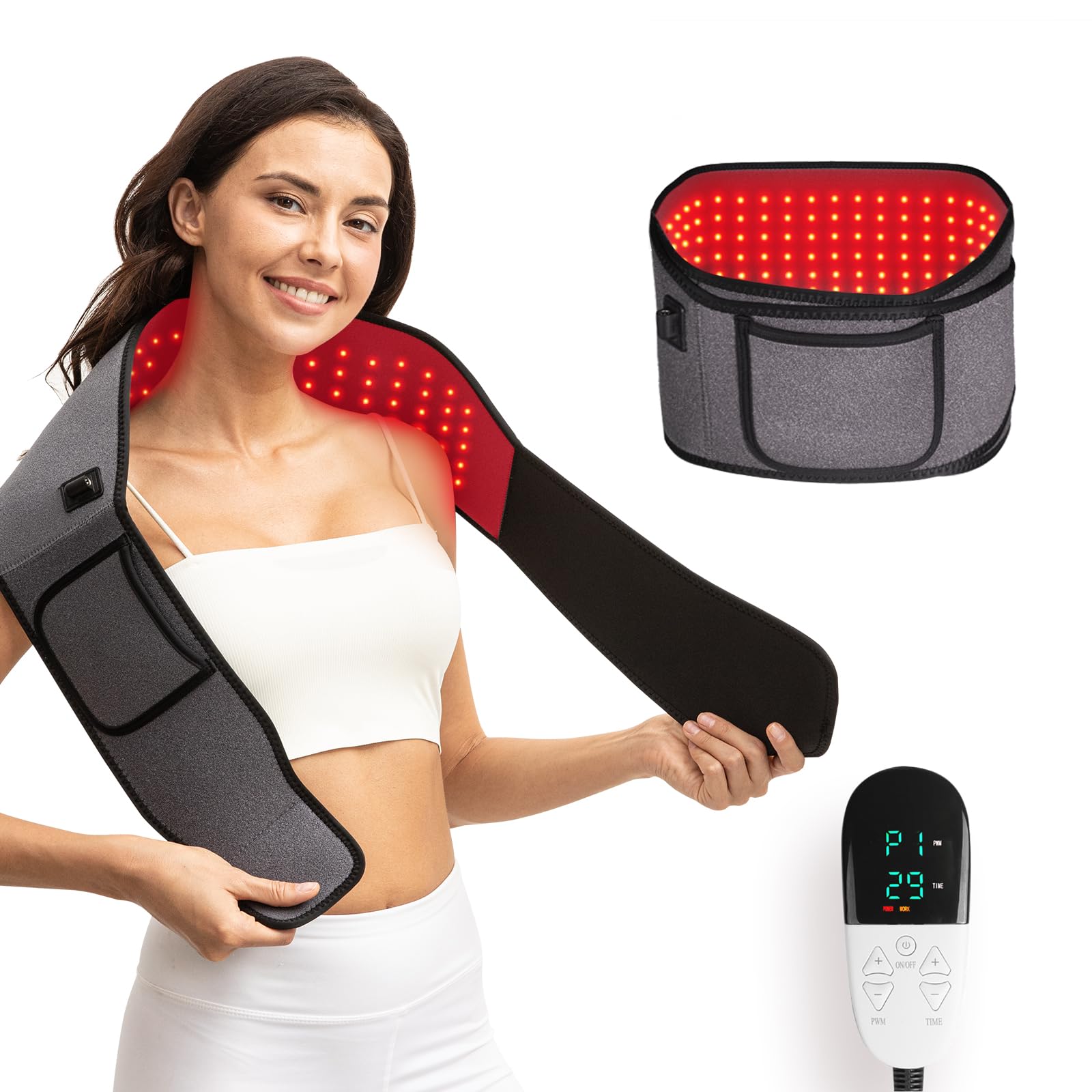 Headot Red Light Therapy Wrap Belt for Body, Men and Women Gift,100 LEDs,5Gears 9Timers