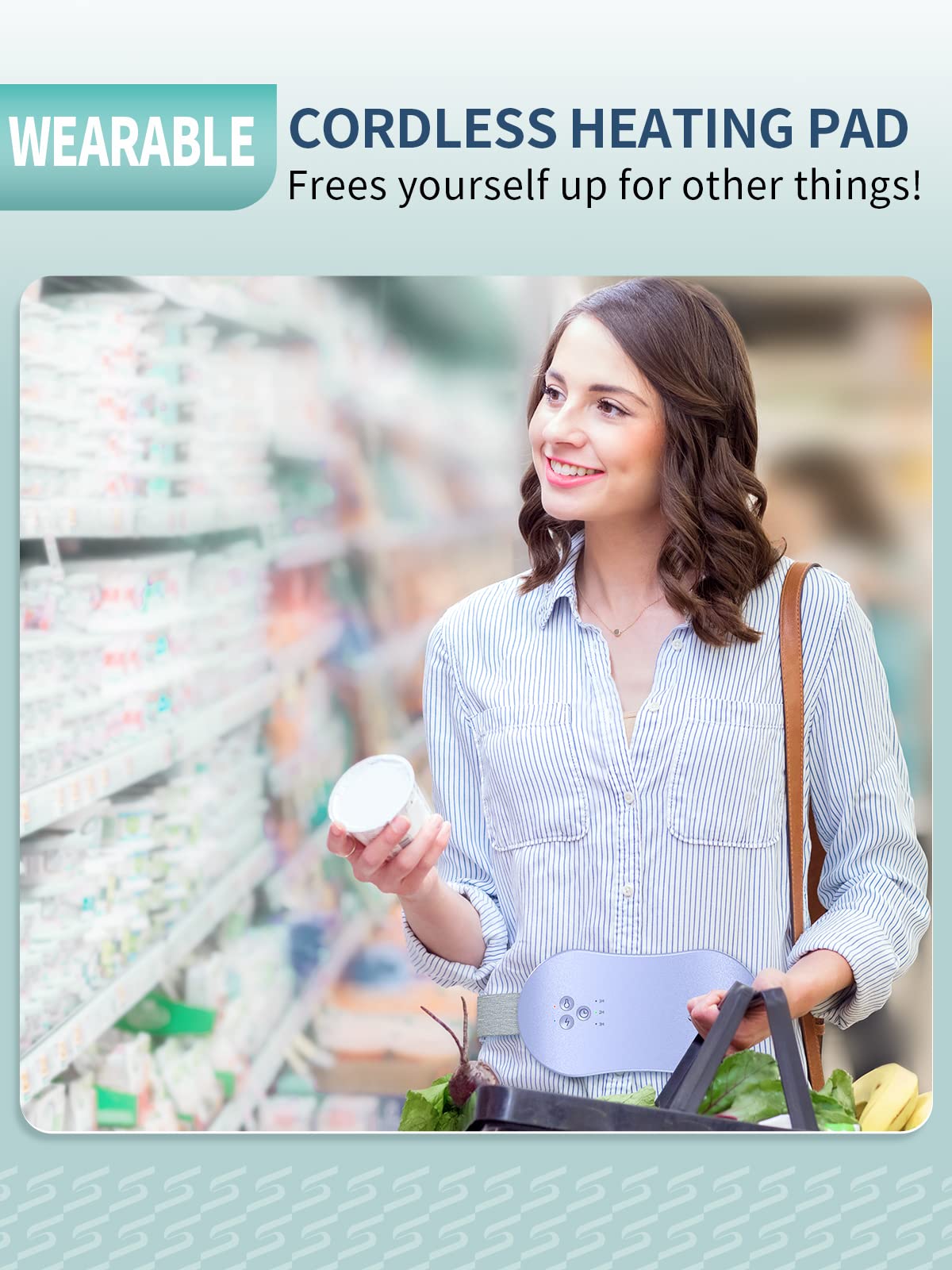 Slimpal Period Heating Pad for Cramps, FSA HSA Eligible Approved, Portable Heat Pad Slimpal