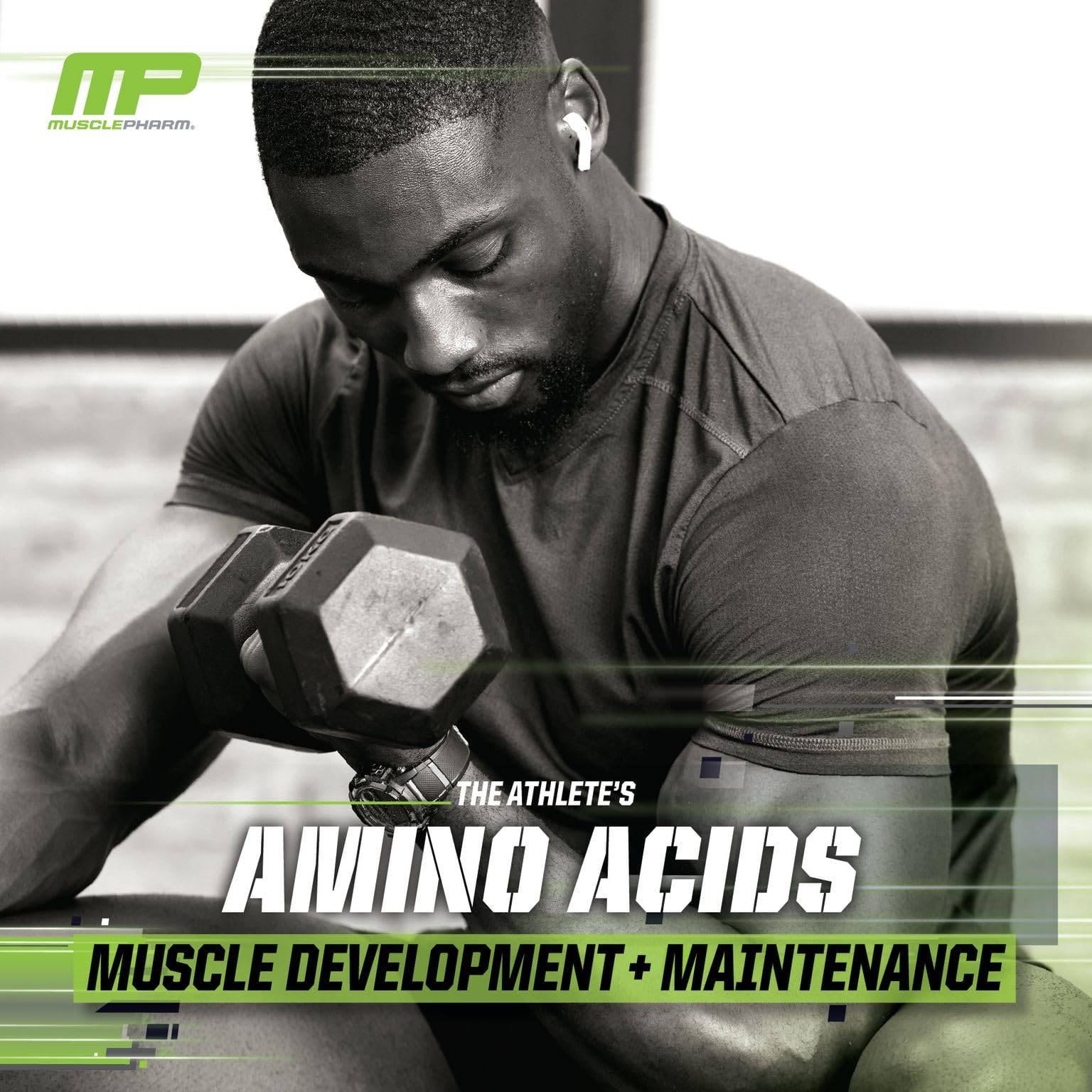 MusclePharm Essentials BCAA Powder, Pre & Post Workout Recovery Drink, Supports Muscle Pharm