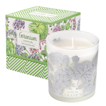 ROMIIE ZOI Scented Candle - Geranium - 6oz Aromatherapy Soy Wax Jar Candle for Home, Gifts for Women