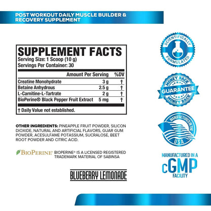 Jacked Factory NITROSURGE Pre Workout Supplement, Growth Surge Post Workout Muscle Builder