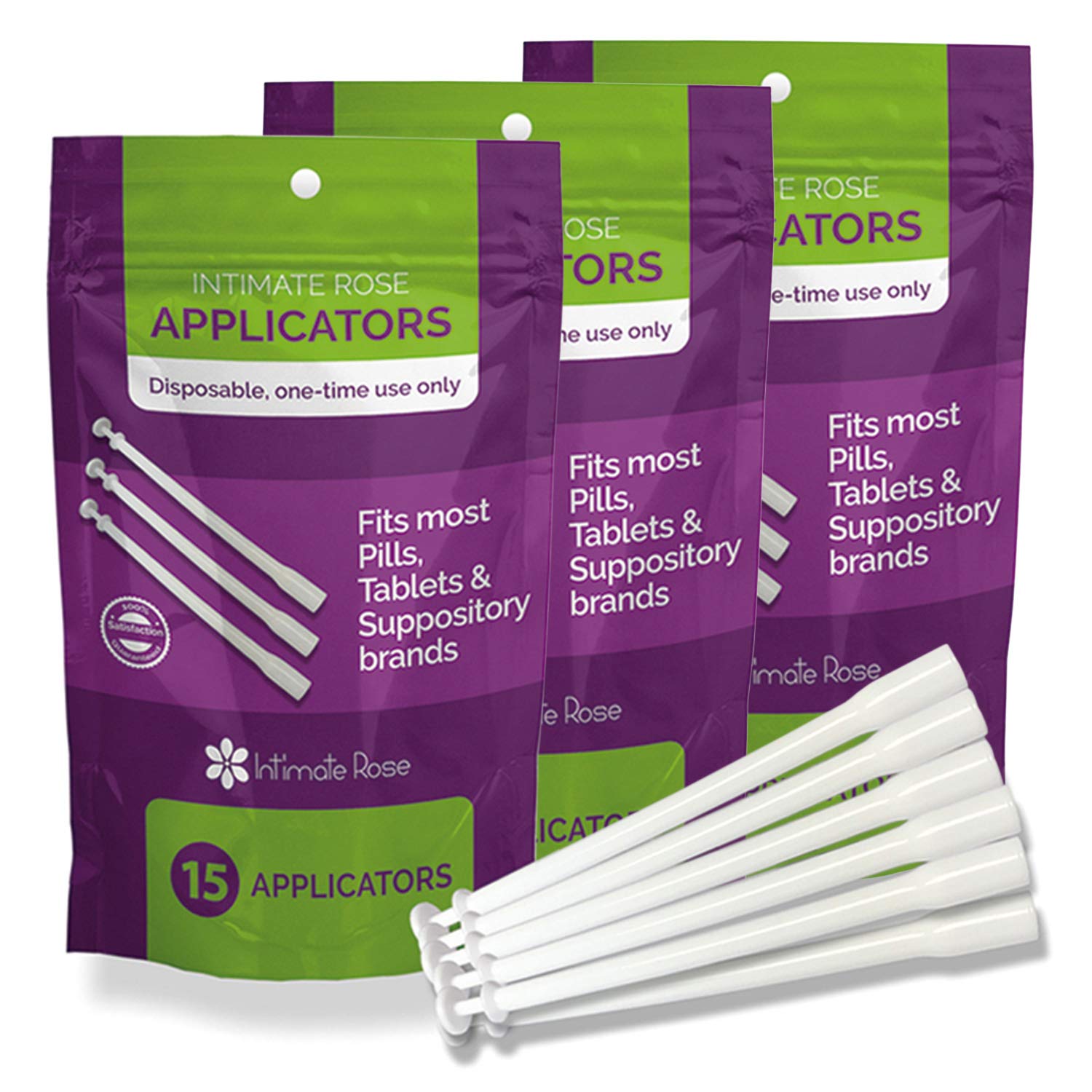 Intimate Rose 45 Count Vaginal Suppository Applicator - Fits Most Boric Acid Suppositories & Vaginal