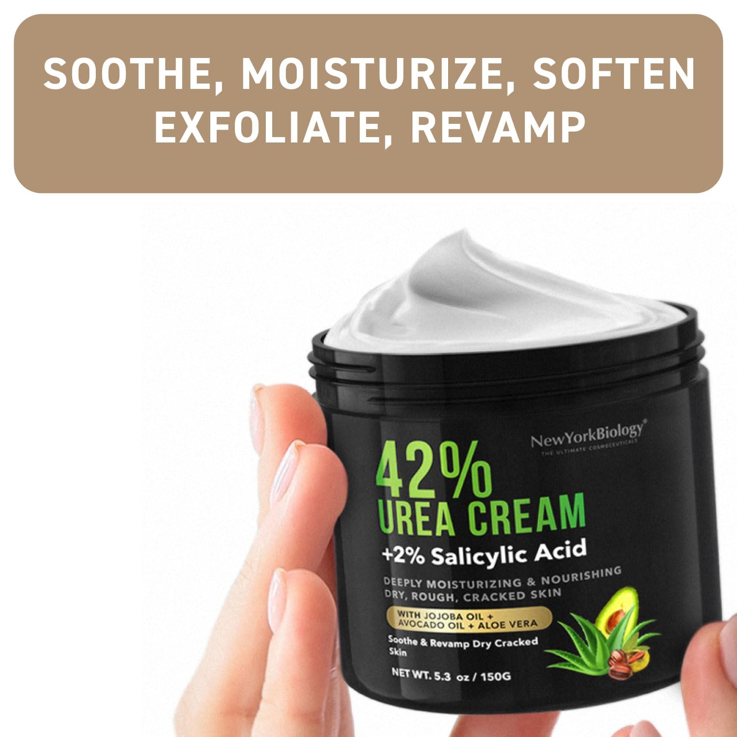 New York Biology 42% Urea Cream with 2% Salicylic Acid - Moisturizing Urea Foot Cream NEW YORK BIOLOGY THE ULTIMATE COSMECEUTICALS