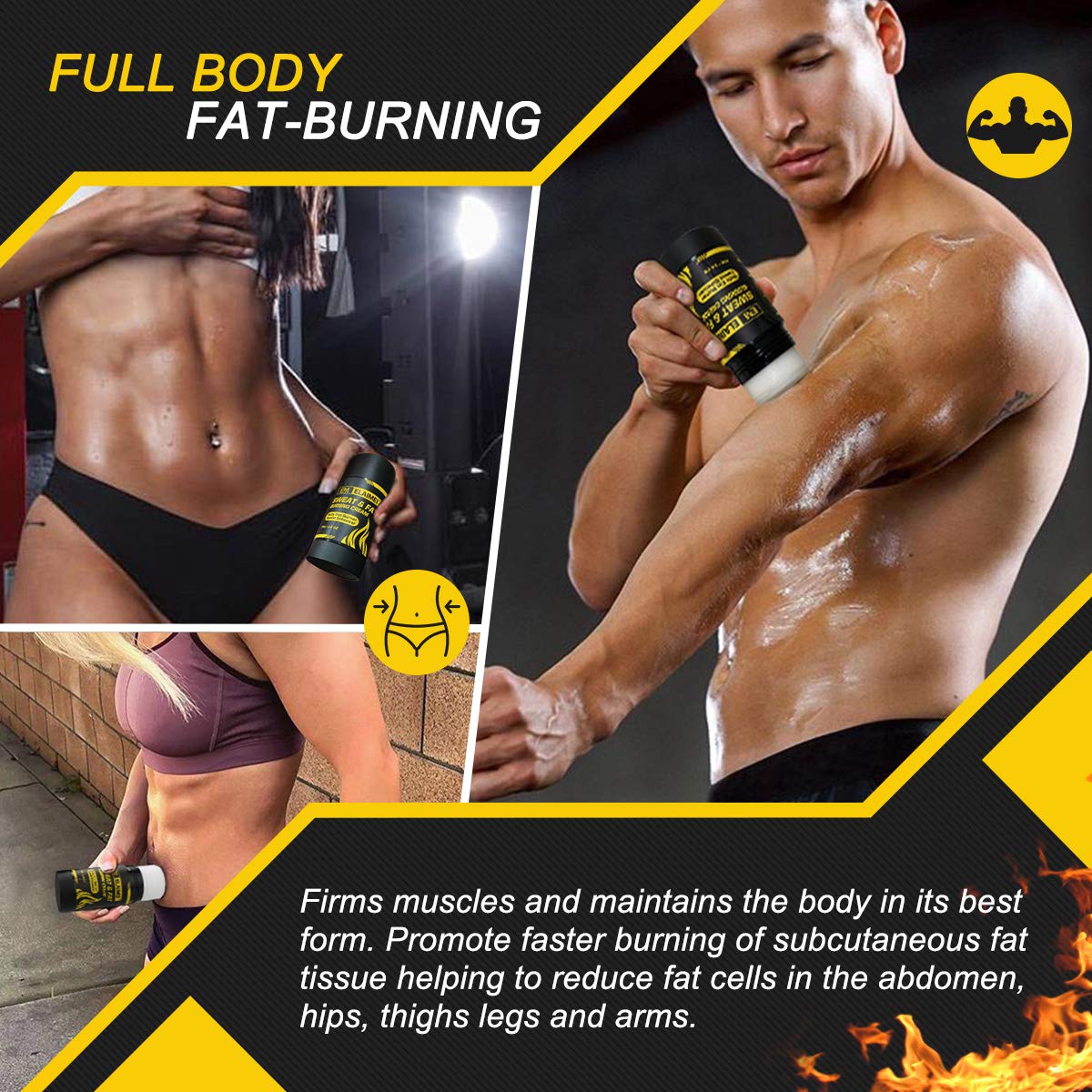 ELAIMEI Hot Gel Cream, Fat Burning Sweat Cream, Weight Loss Workout Enhancer Gel ELAIMEI
