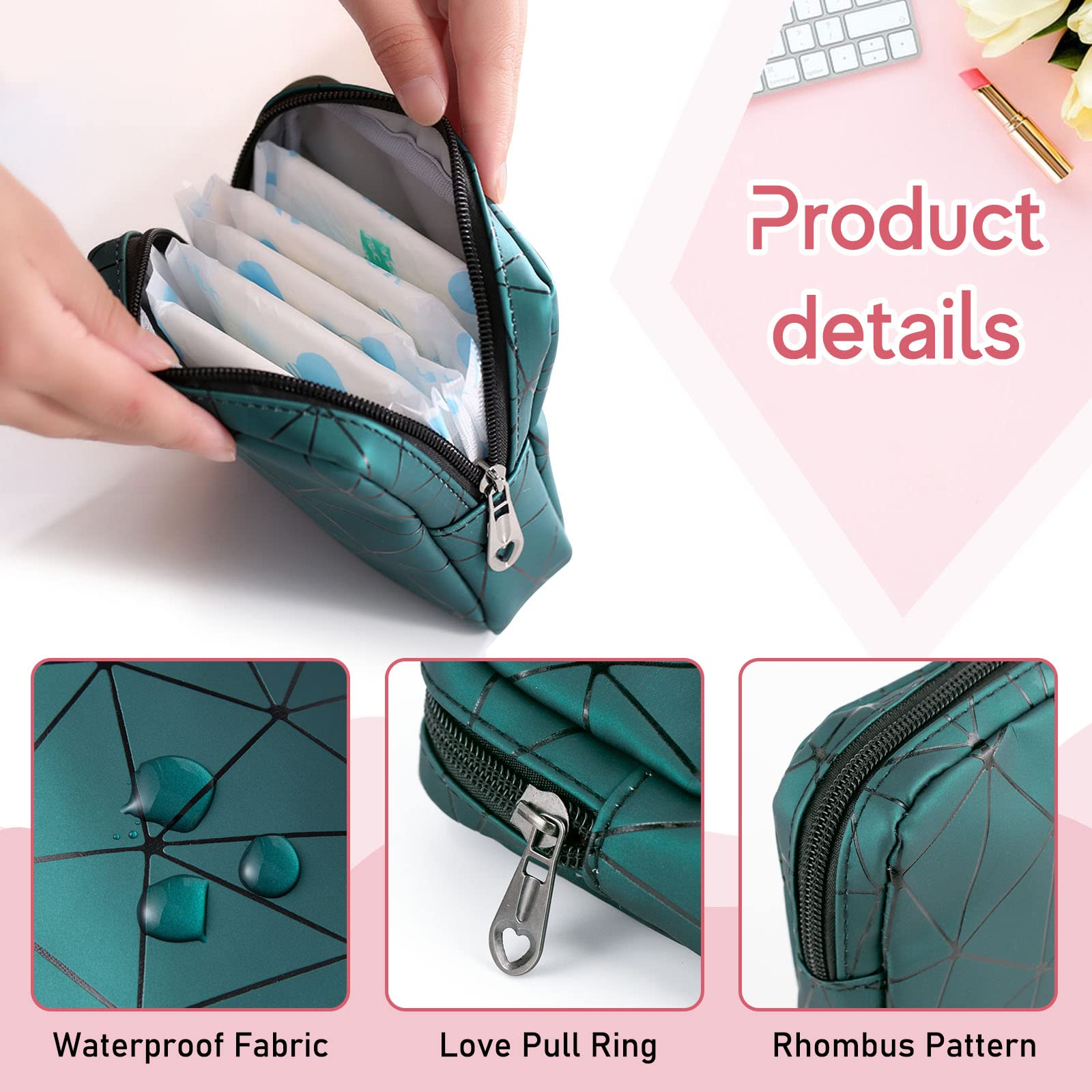 Sanitary Napkin Storage Bags 4PCS Menstrual Cup Pouches Nursing Pad Holder Tampon Bags Bisanzoya