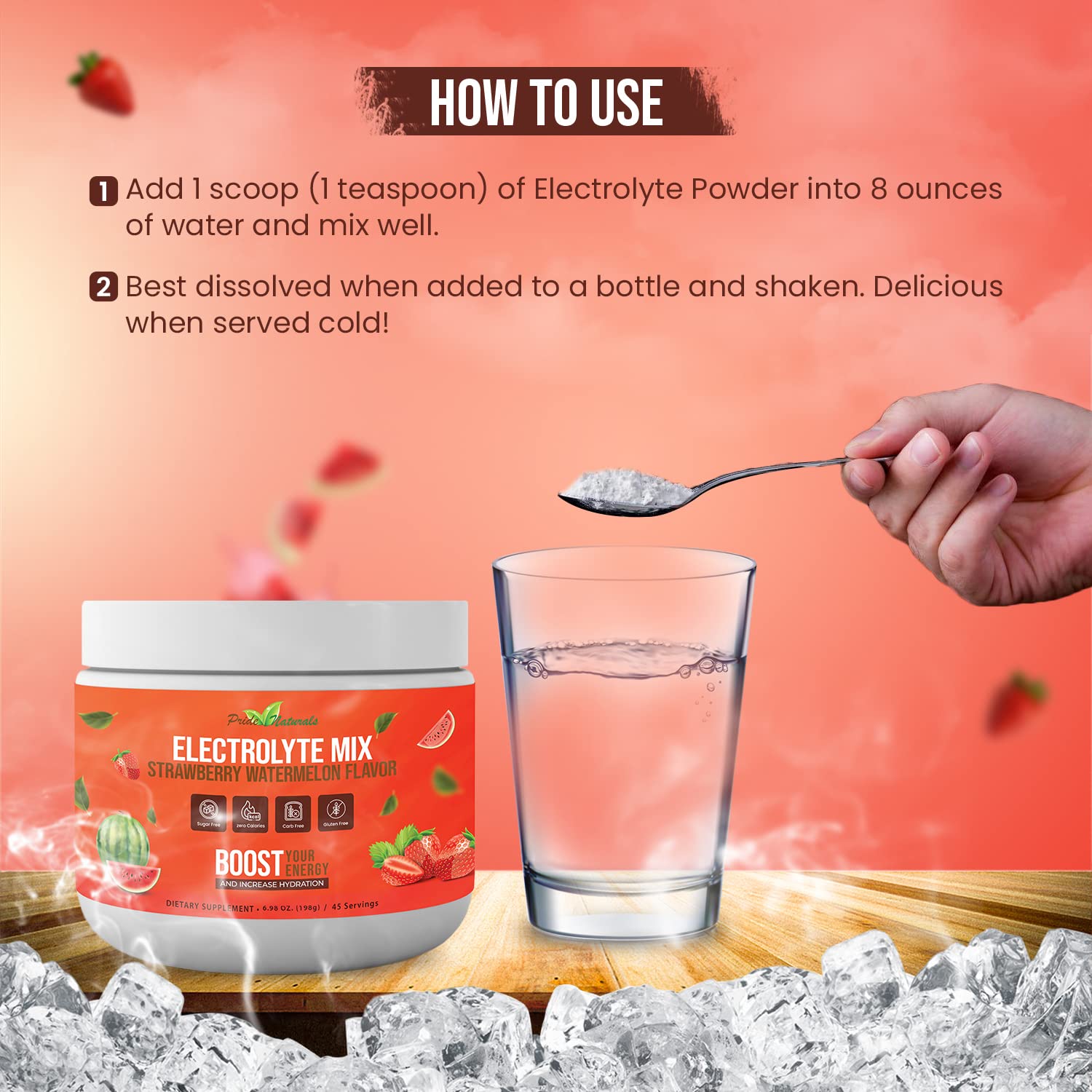 Electrolyte Powder - Refreshing Workout Recovery Electrolytes, Sugar Free, Gluten Free Pride Naturals, Inc