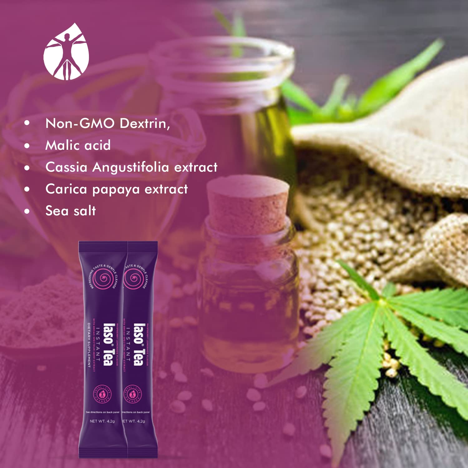 Total Life Changes Raspberry Lemonade Flavor Instant IASO Tea (15 Pack) Total Life Changes