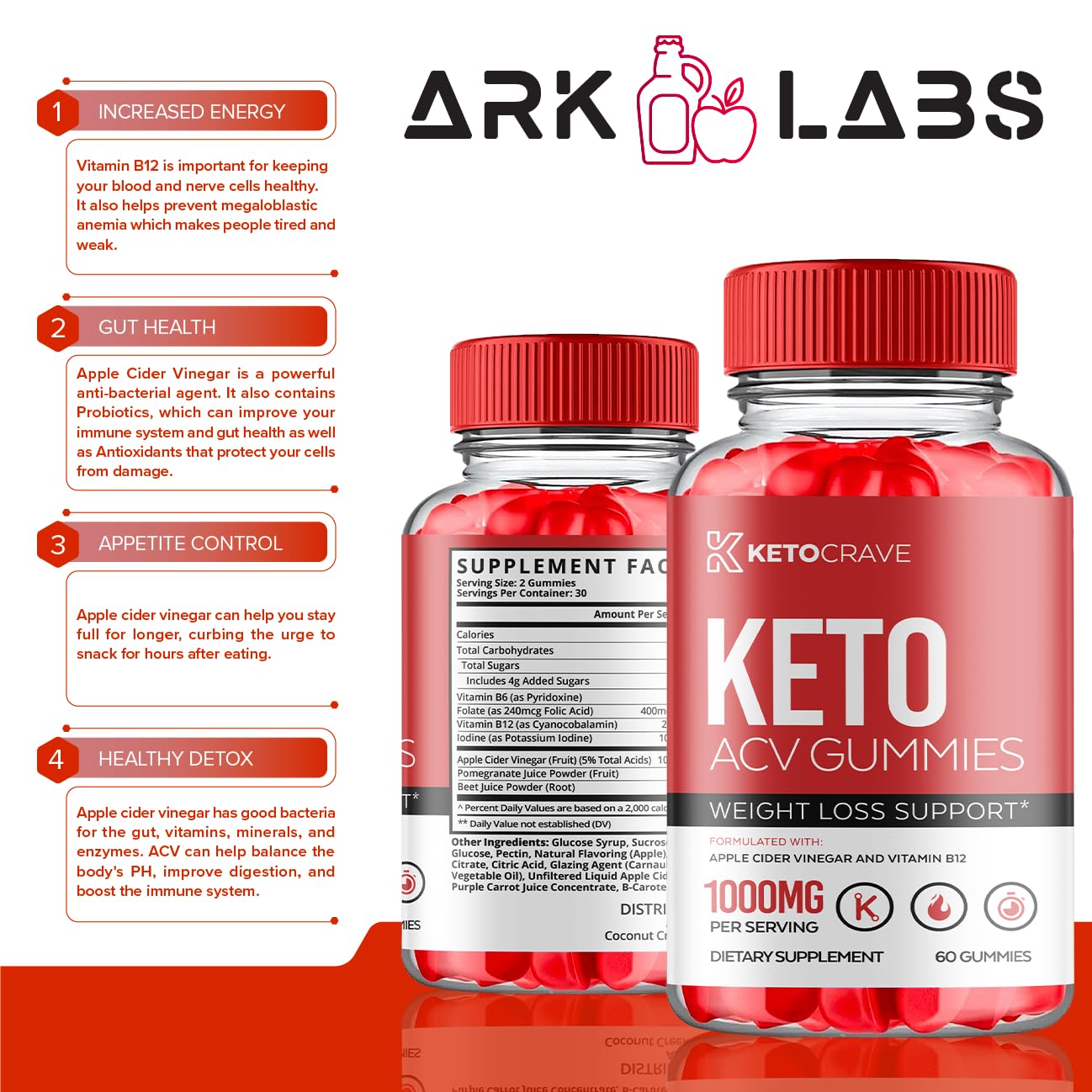 Keto Crave ACV Gummies, KetoCrave Keto ACV Gummies Advanced Weight Loss 1000MG Ark Labs