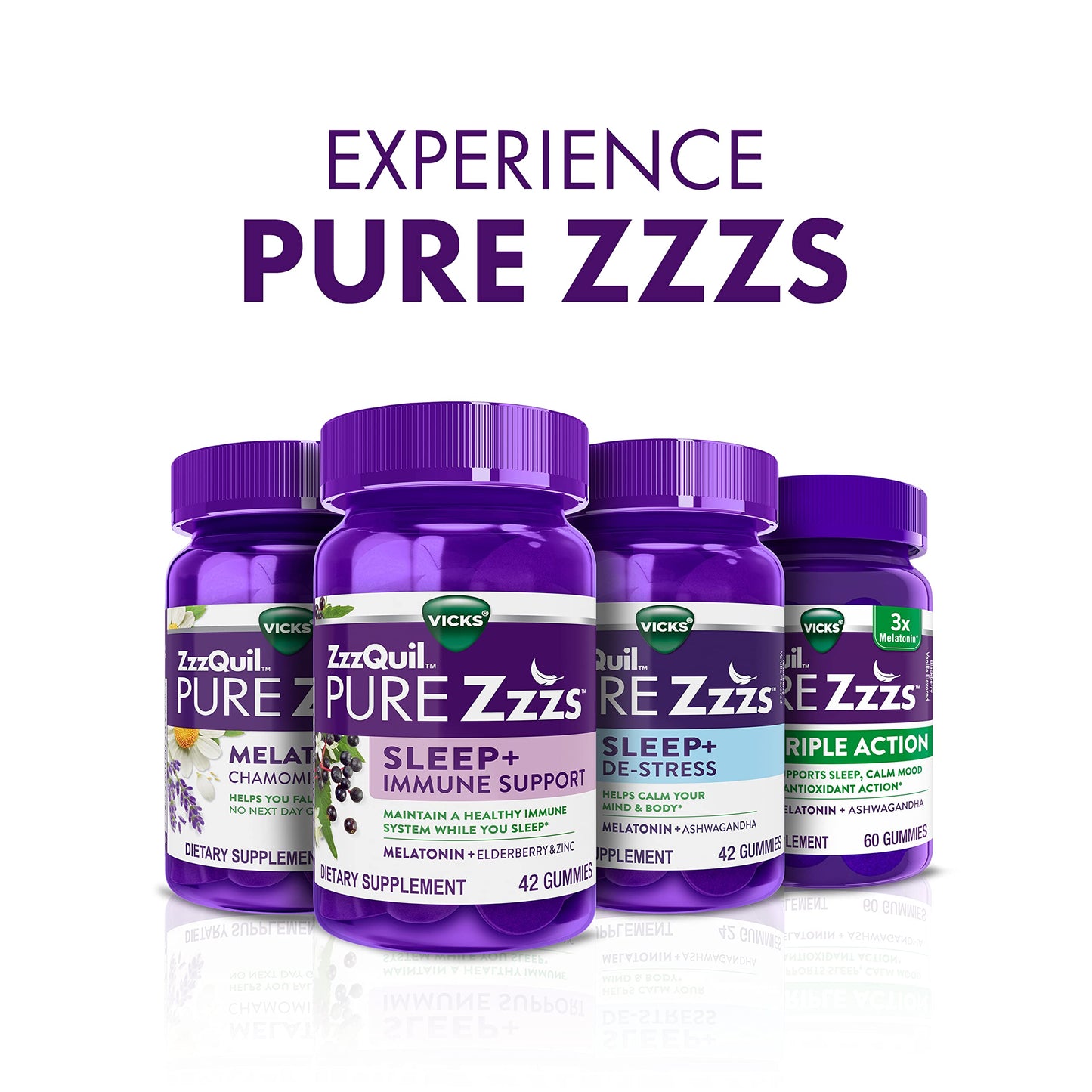 ZzzQuil PURE Zzzs Melatonin Sleep Aid Gummies, Helps You Fall Asleep