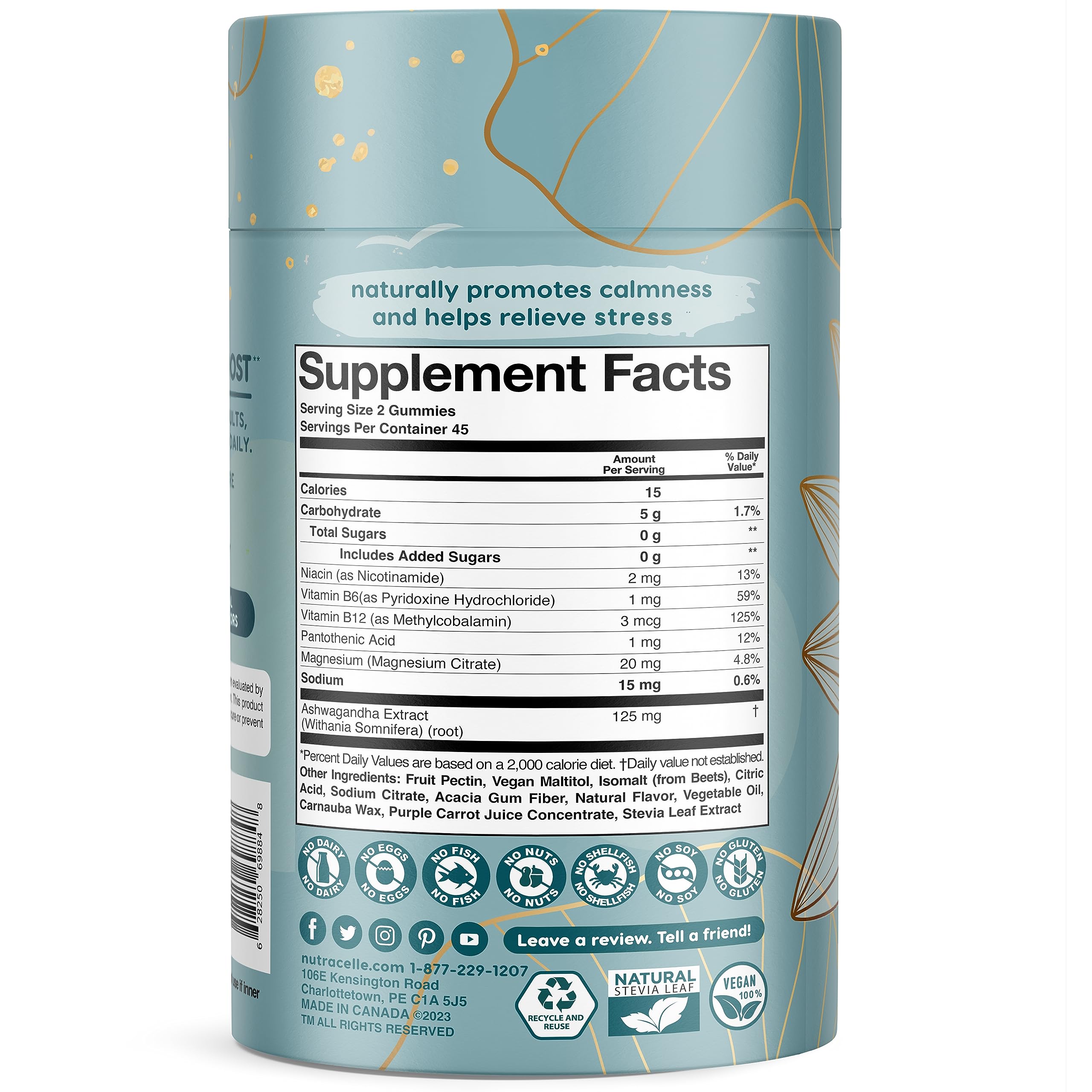 Nutracelle NUTRAMIN Mood Boost Multivitamin Gummy - Delicious & Yummy Anti-Stress Nutracelle