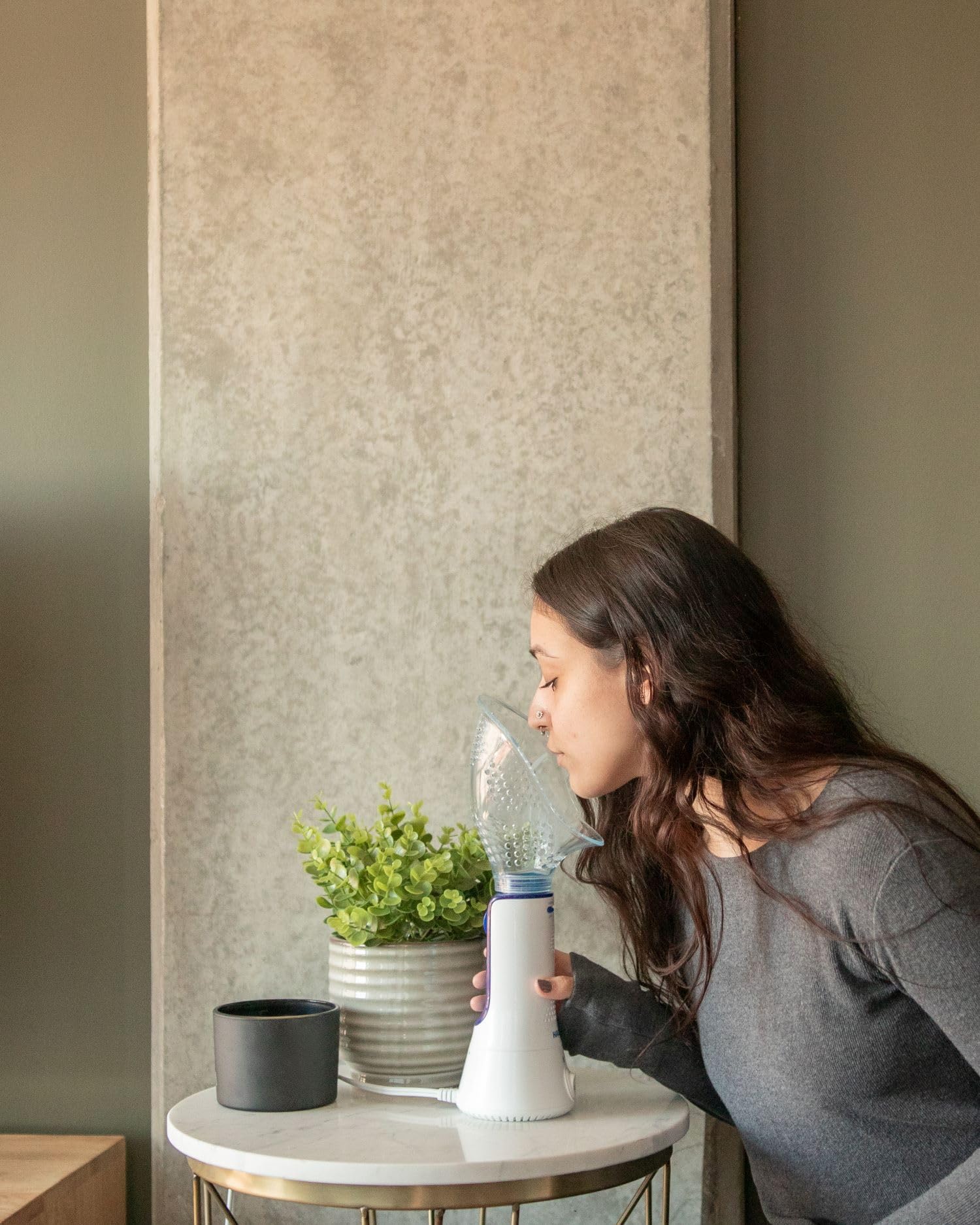 Crane x HALLS Corded Personal Steam Inhaler for Sinus, Congestion, Cough, & Cold Relief Crane