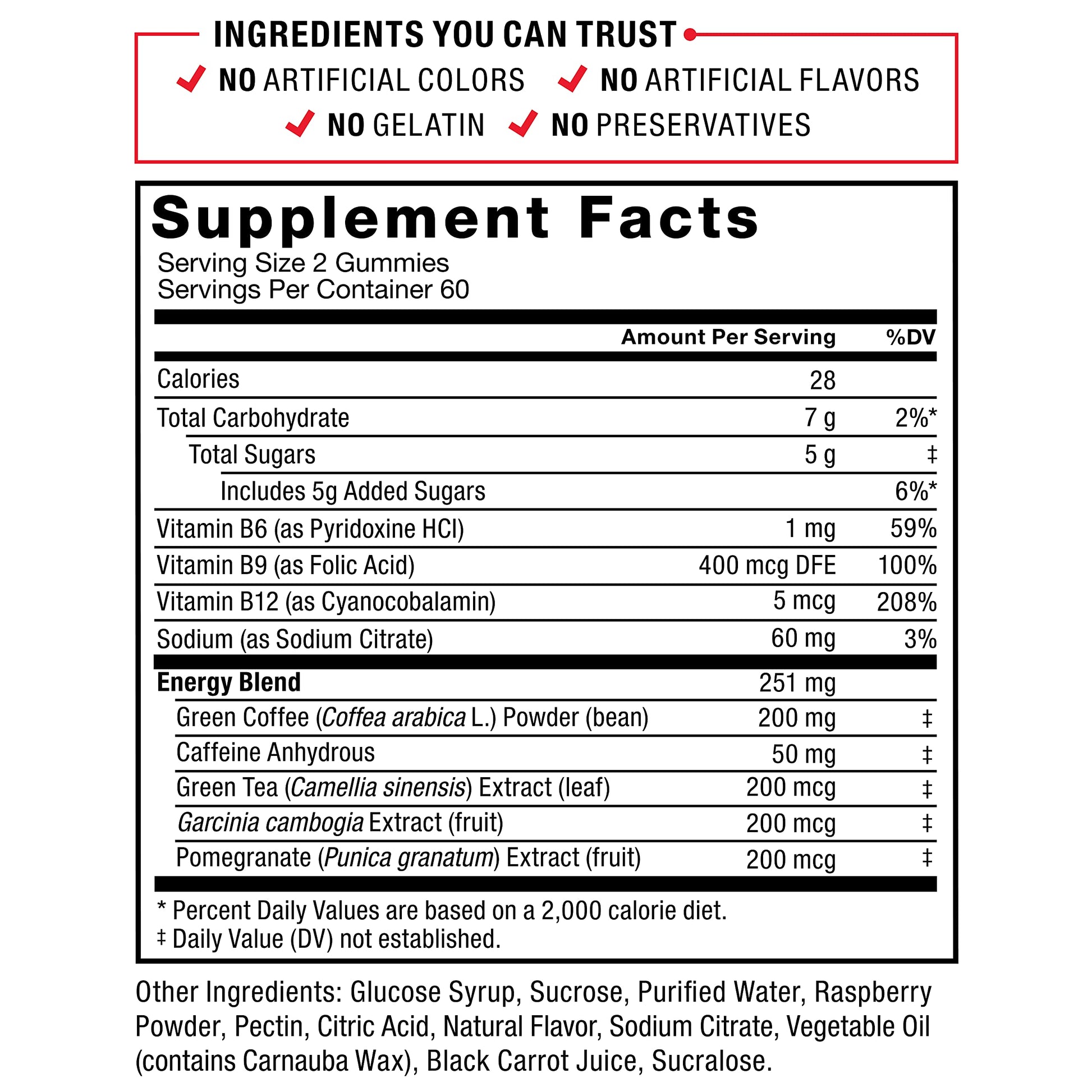 Force Factor LeanFire Thermo Gummies with B12 Vitamins, Caffeine, & Green Coffee Bean Force Factor