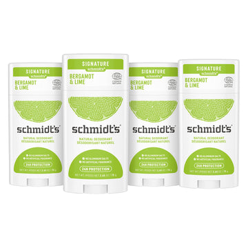 Schmidt's Aluminum Free Natural Deodorant For Women and Men, Bergamot & Lime 
